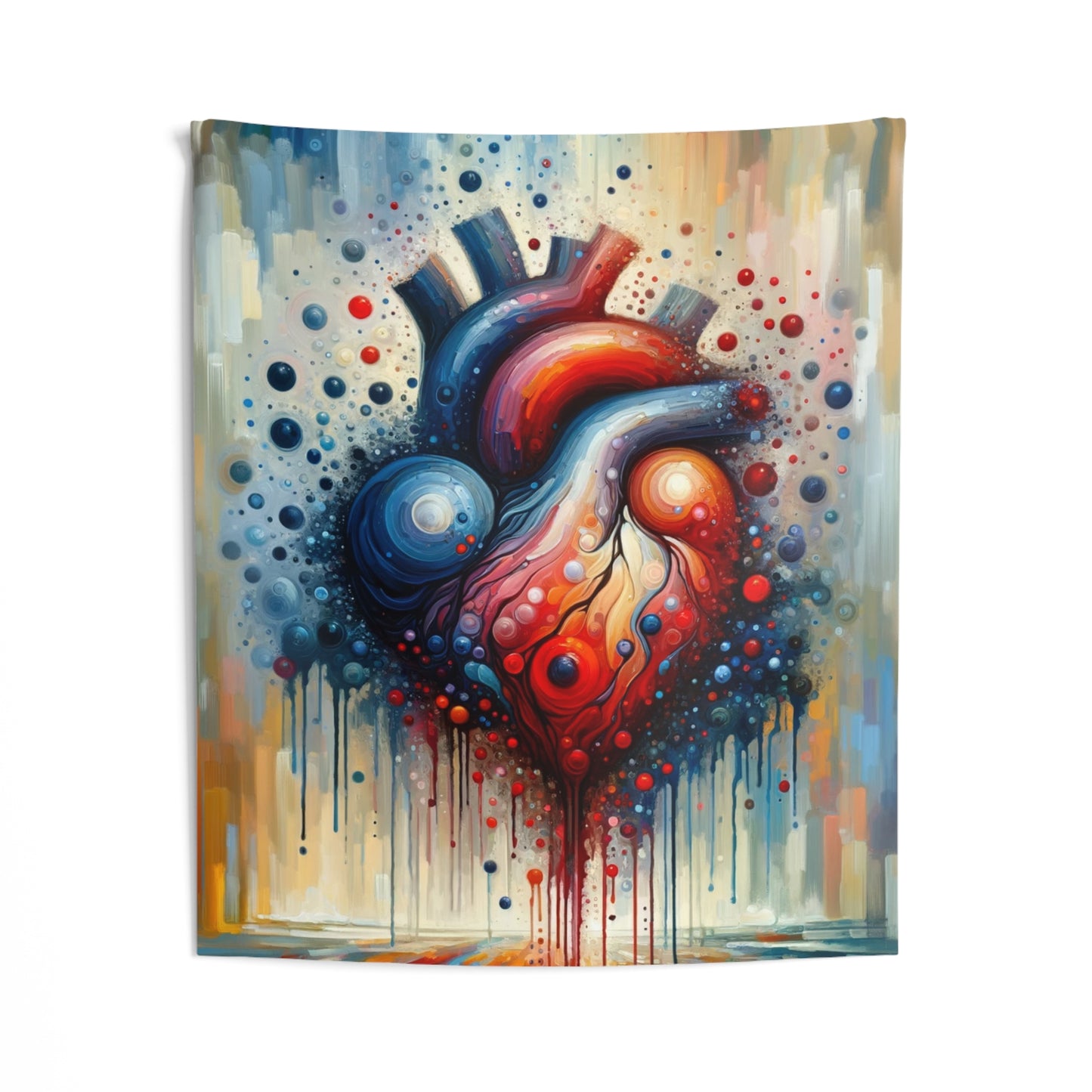 Empathetic Heart Expression Indoor Wall Tapestries