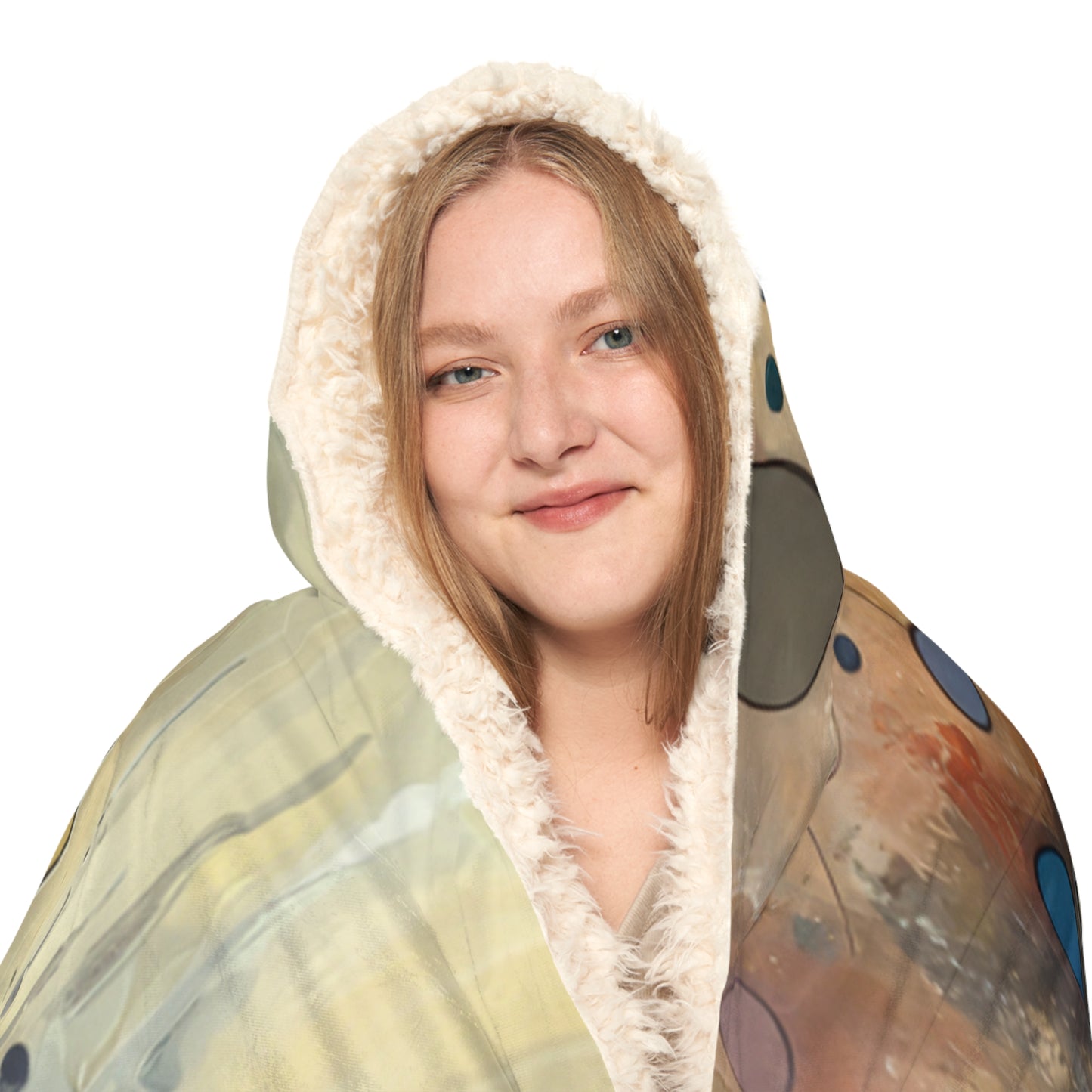 Stillness Transition Abstract Snuggle Blanket