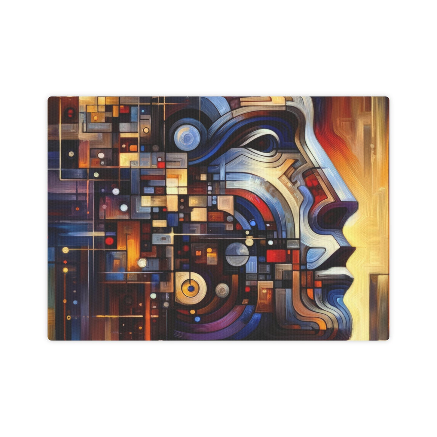 Reflective Tachism Shield Canvas Photo Tile