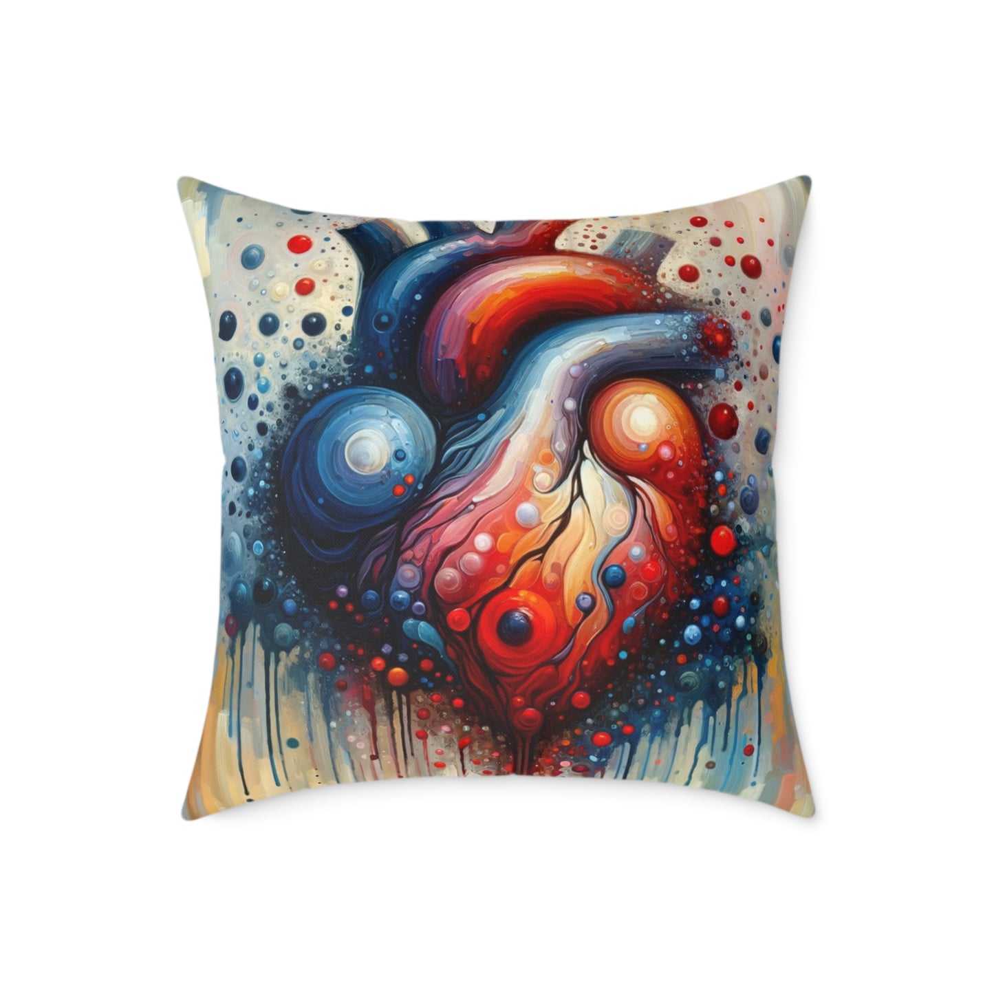 Empathetic Heart Expression Spun Polyester Pillow