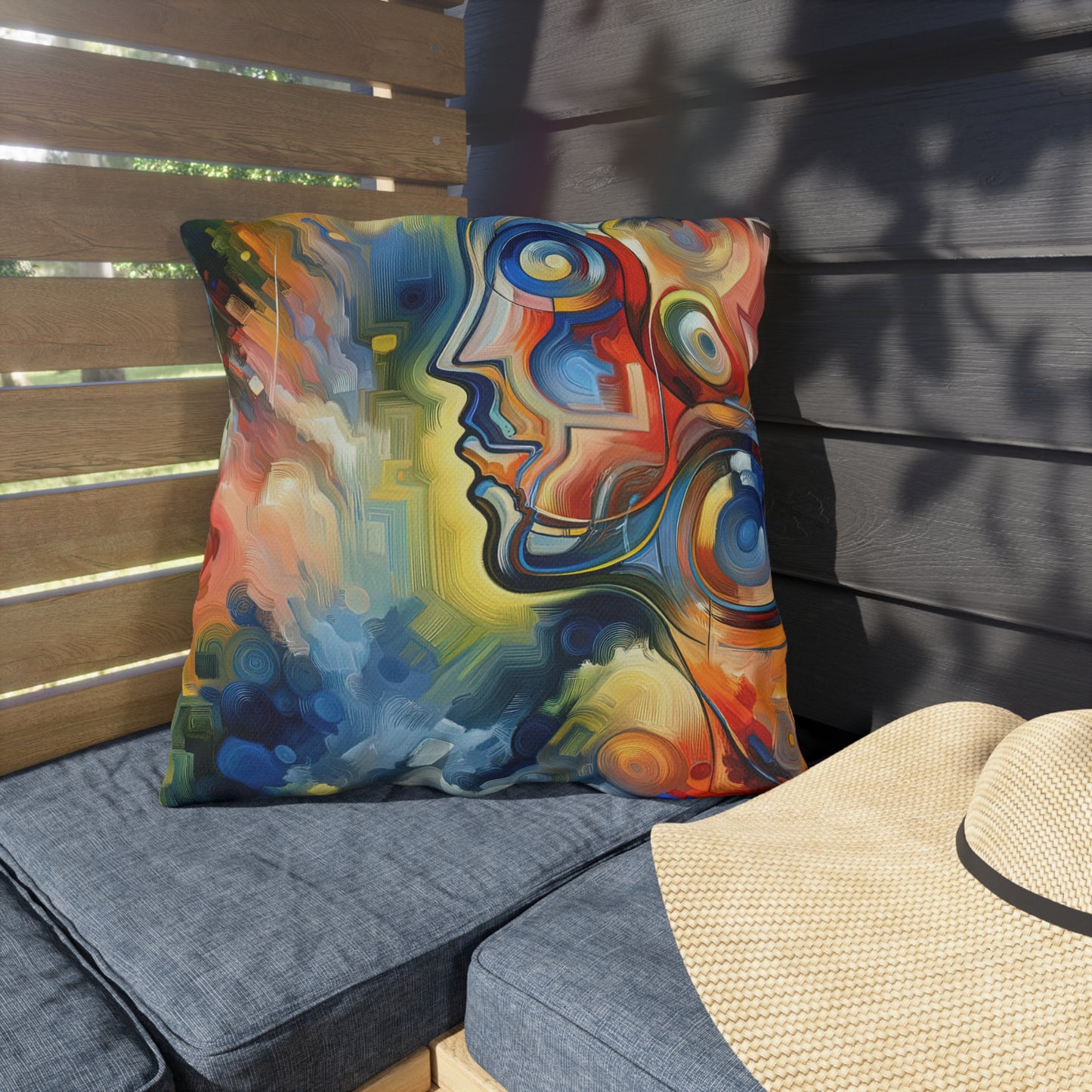 Emotional Perception Abstract Outdoor Pillows
