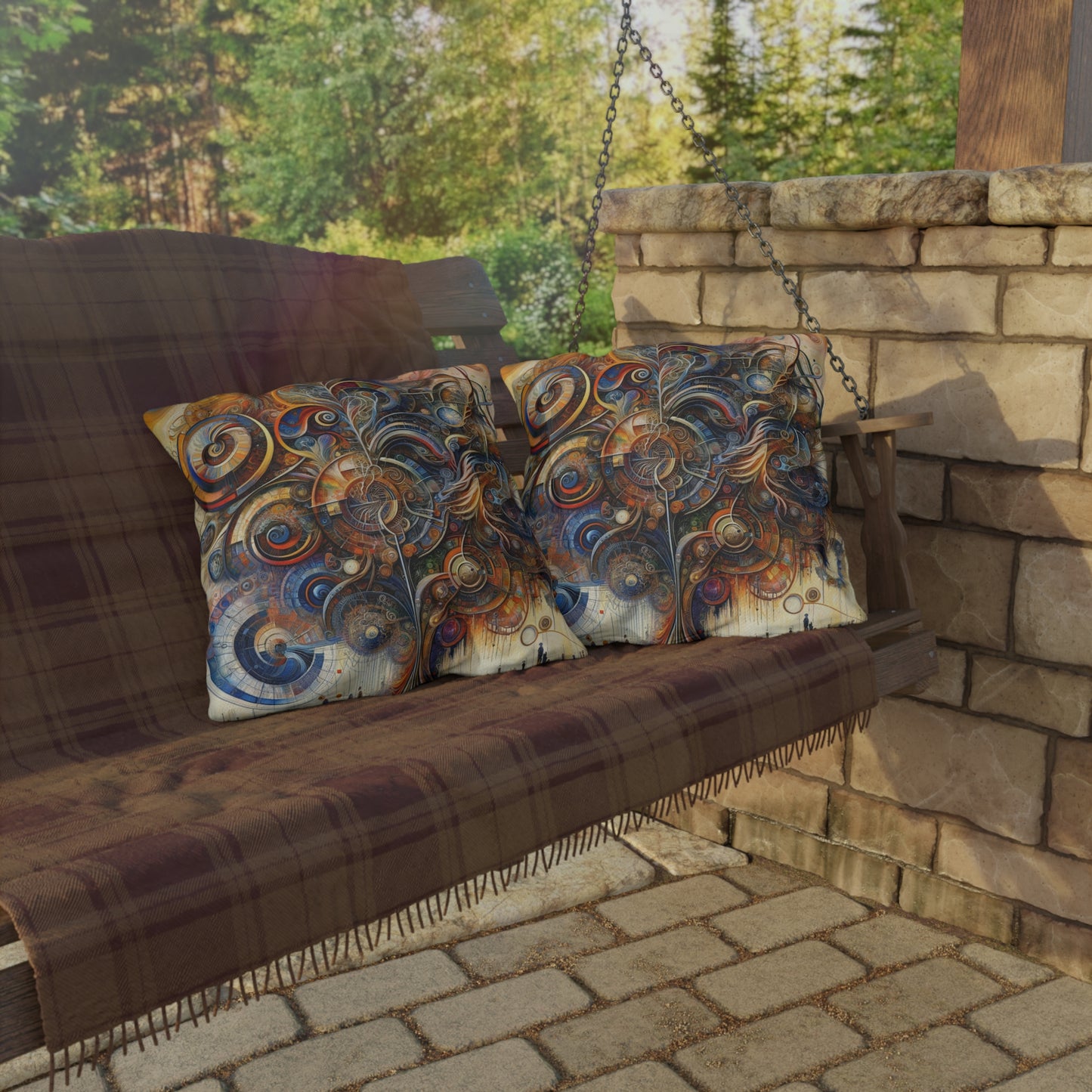Ethos Web Abstract Outdoor Pillows