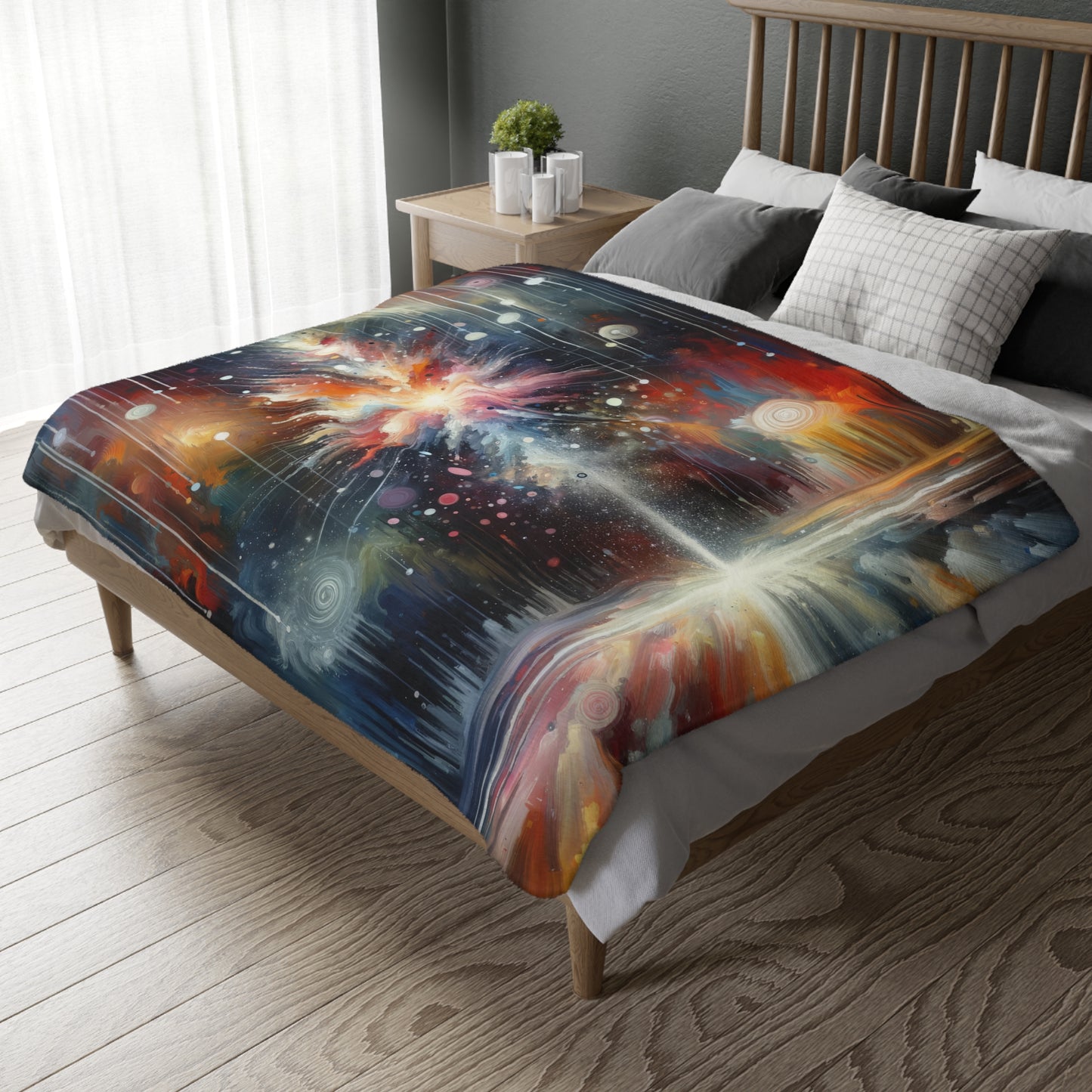 Galactic Mind Clarity Velveteen Microfiber Blanket (Two-sided print)