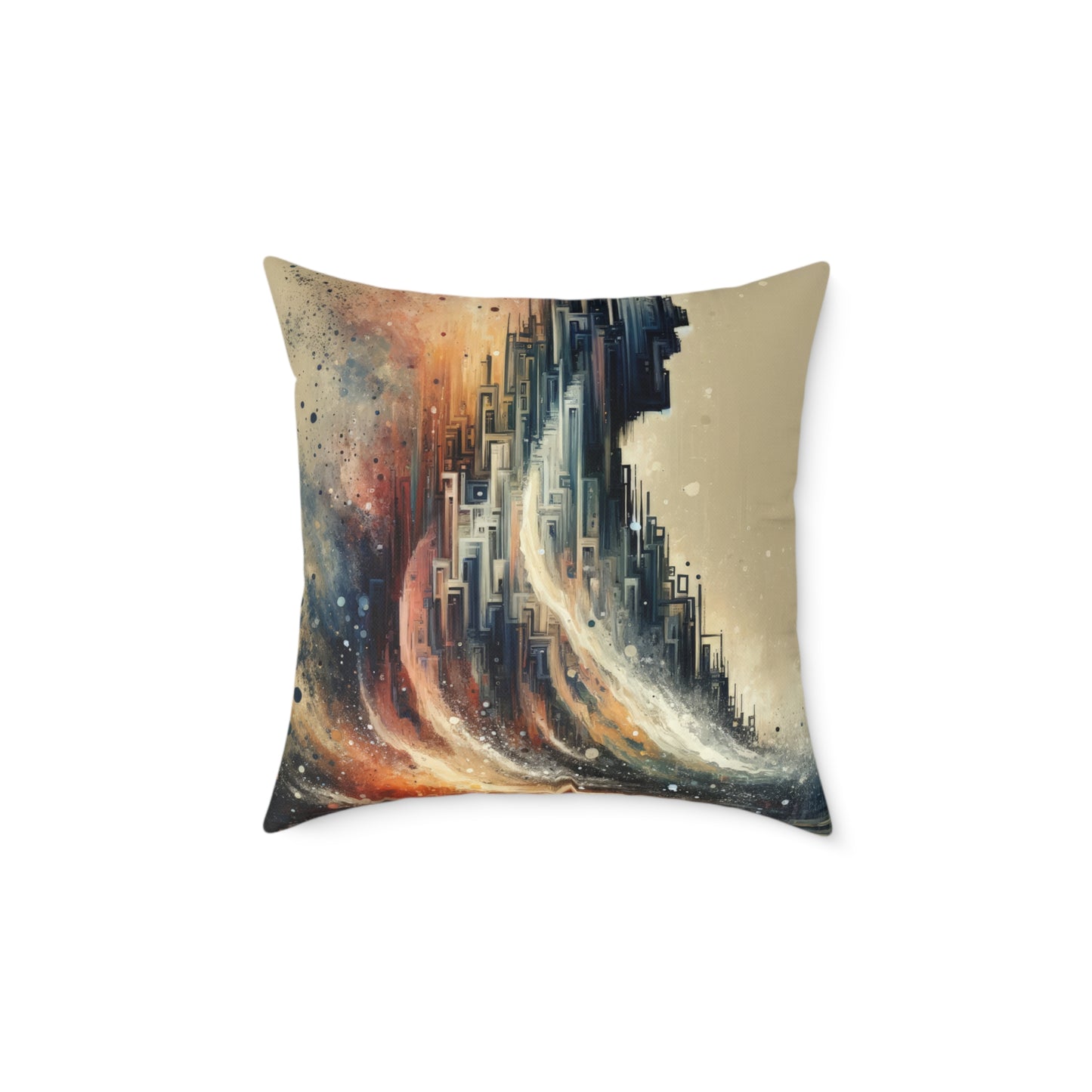 Enduring Echoes Resonance Spun Polyester Pillow