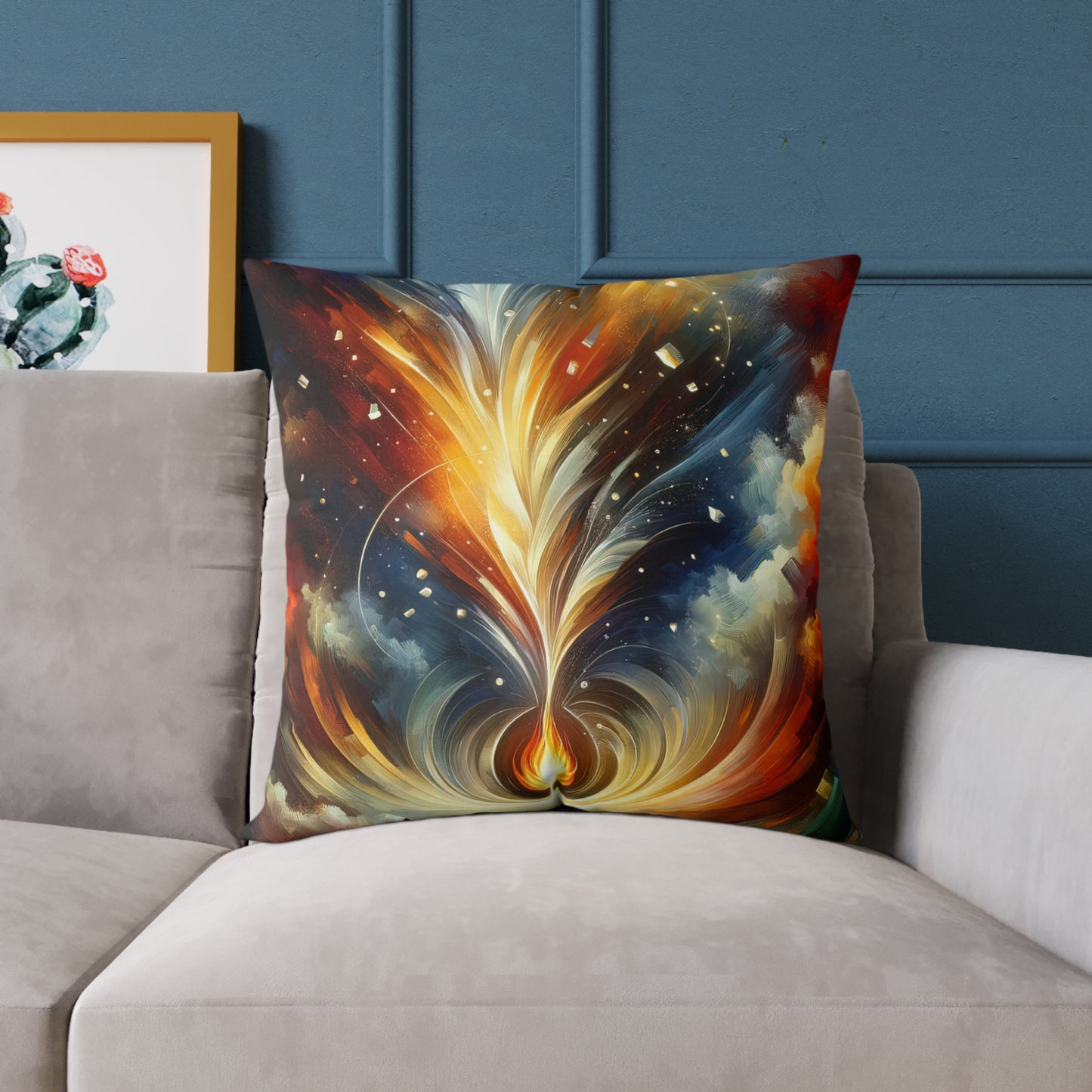 Igniting Transformational Currents Spun Polyester Pillow