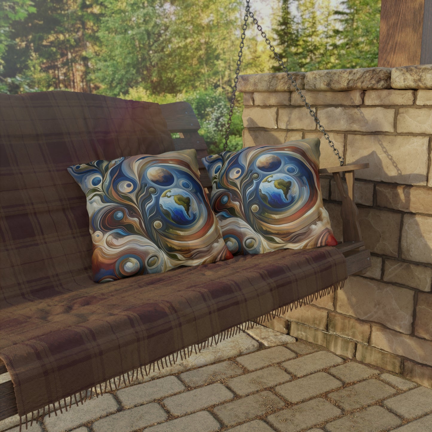 Esoteric Nurturing Gaia Outdoor Pillows