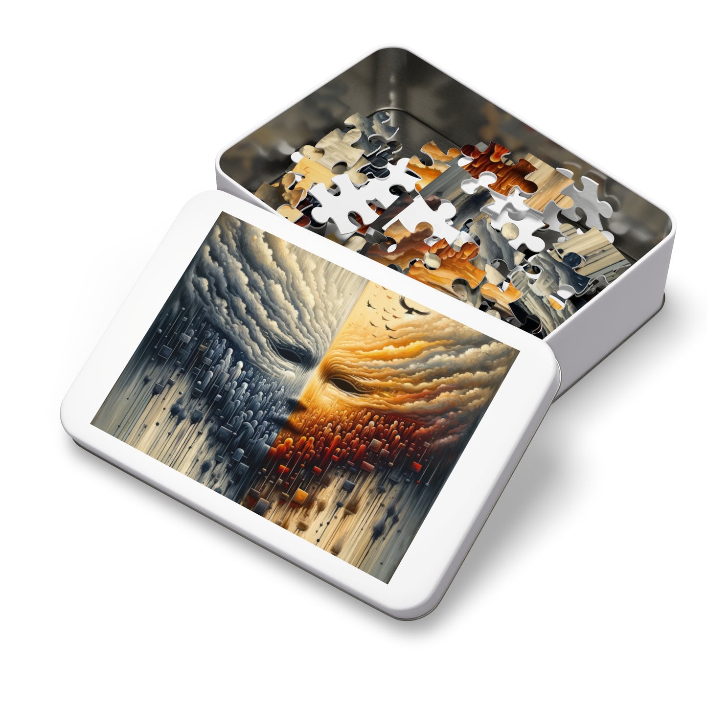 Subdued Revolutionary Currents Jigsaw Puzzle (30, 110, 252, 500,1000-Piece)