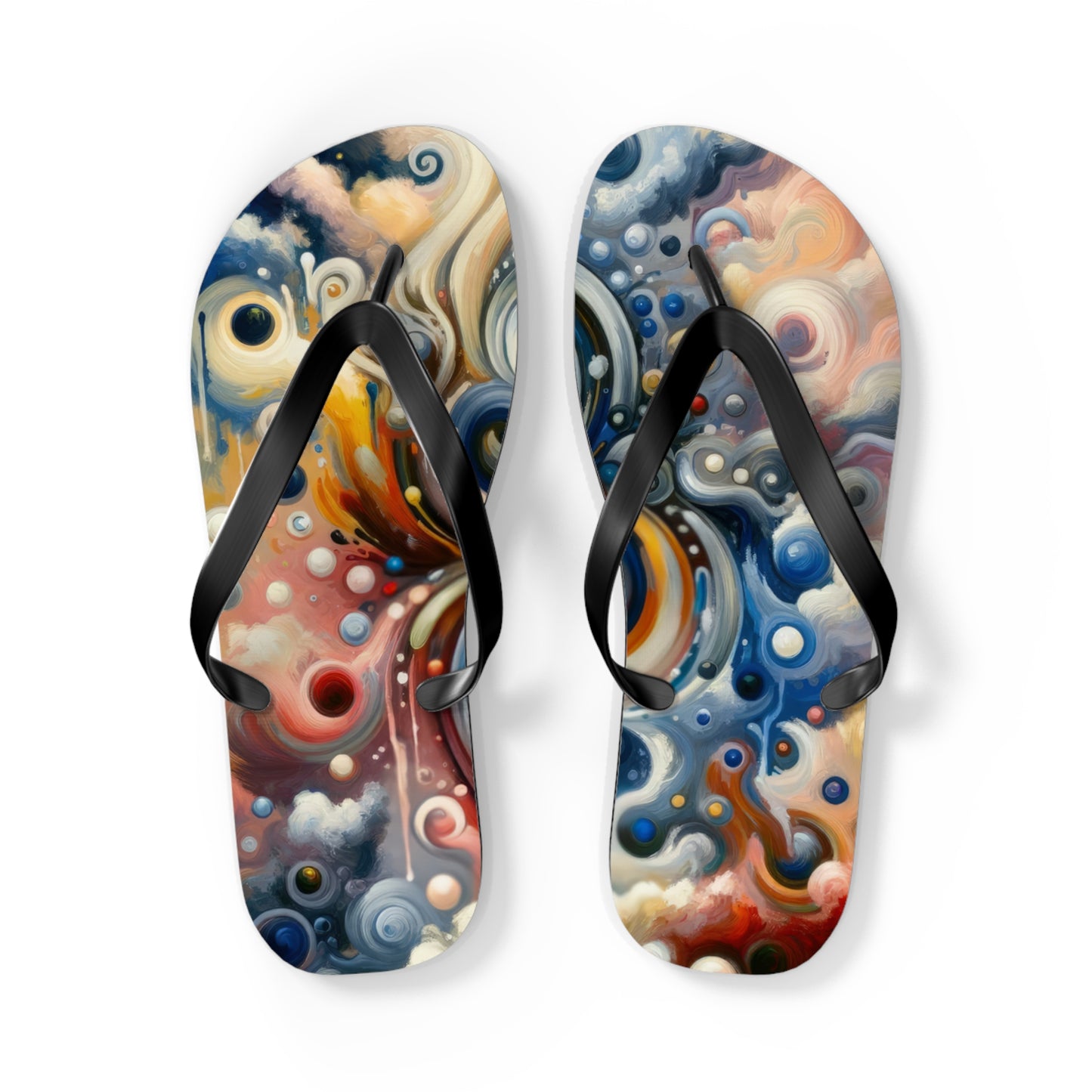 Paradoxical Embrace Tachism Flip Flops