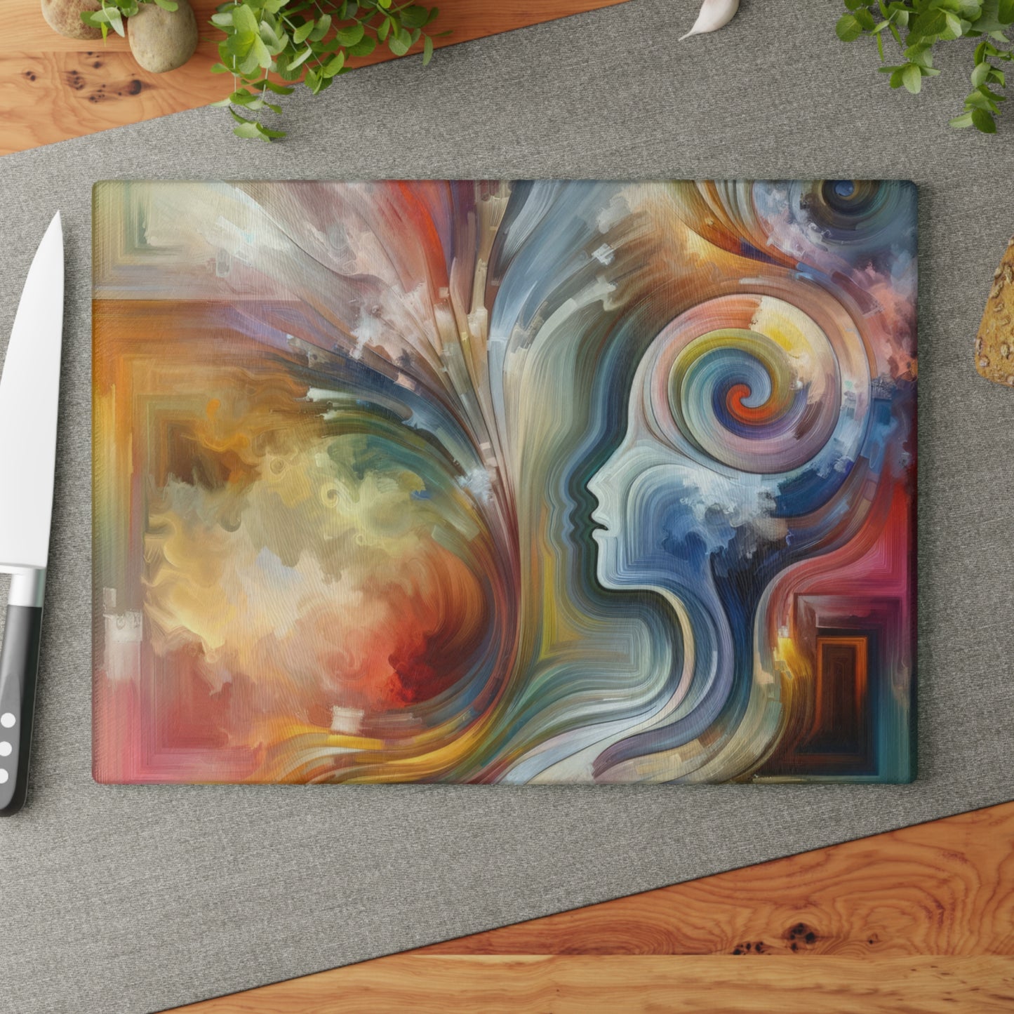 Empathy Binding Spirit Glass Cutting Board