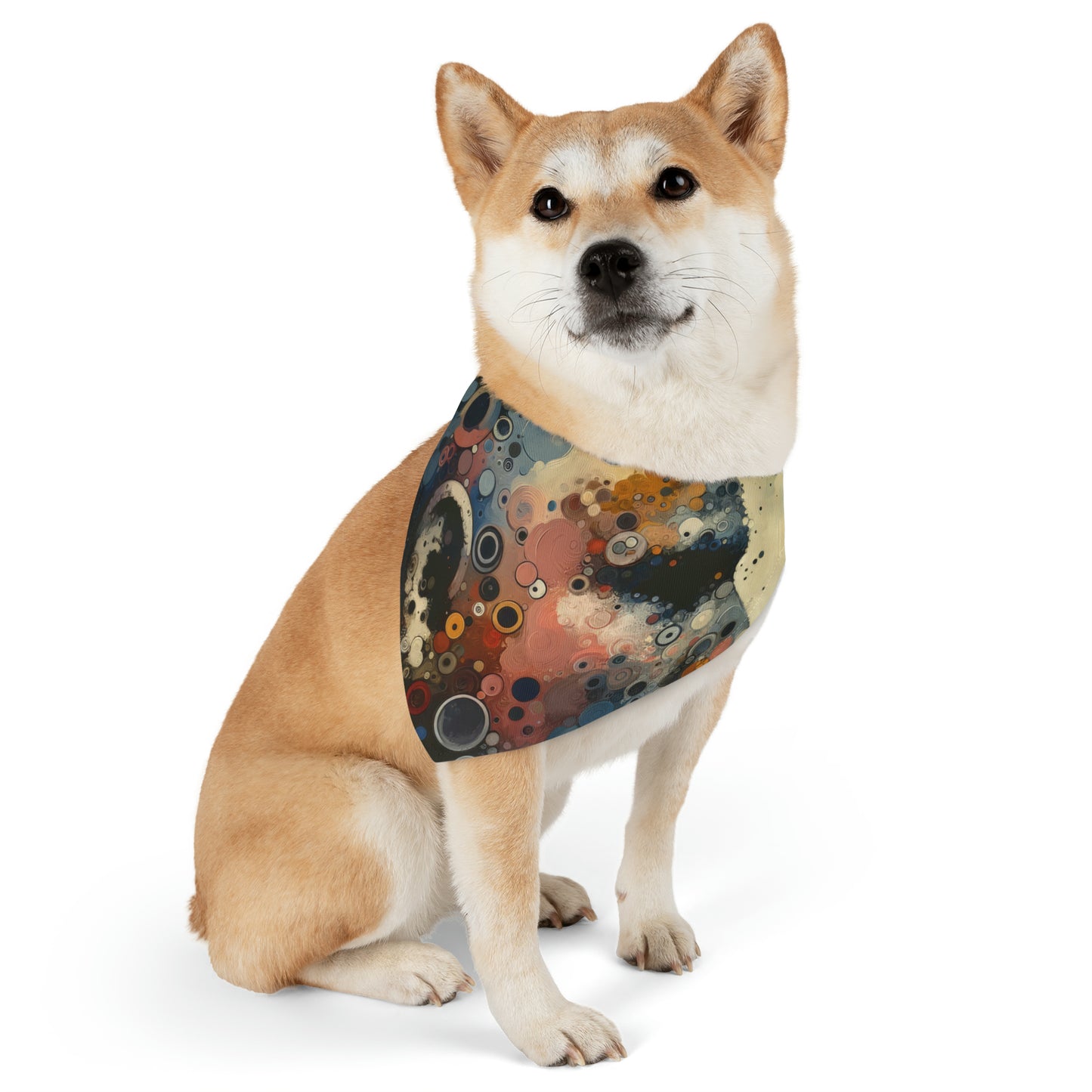 Reflective Tachism Contemplation Pet Bandana Collar