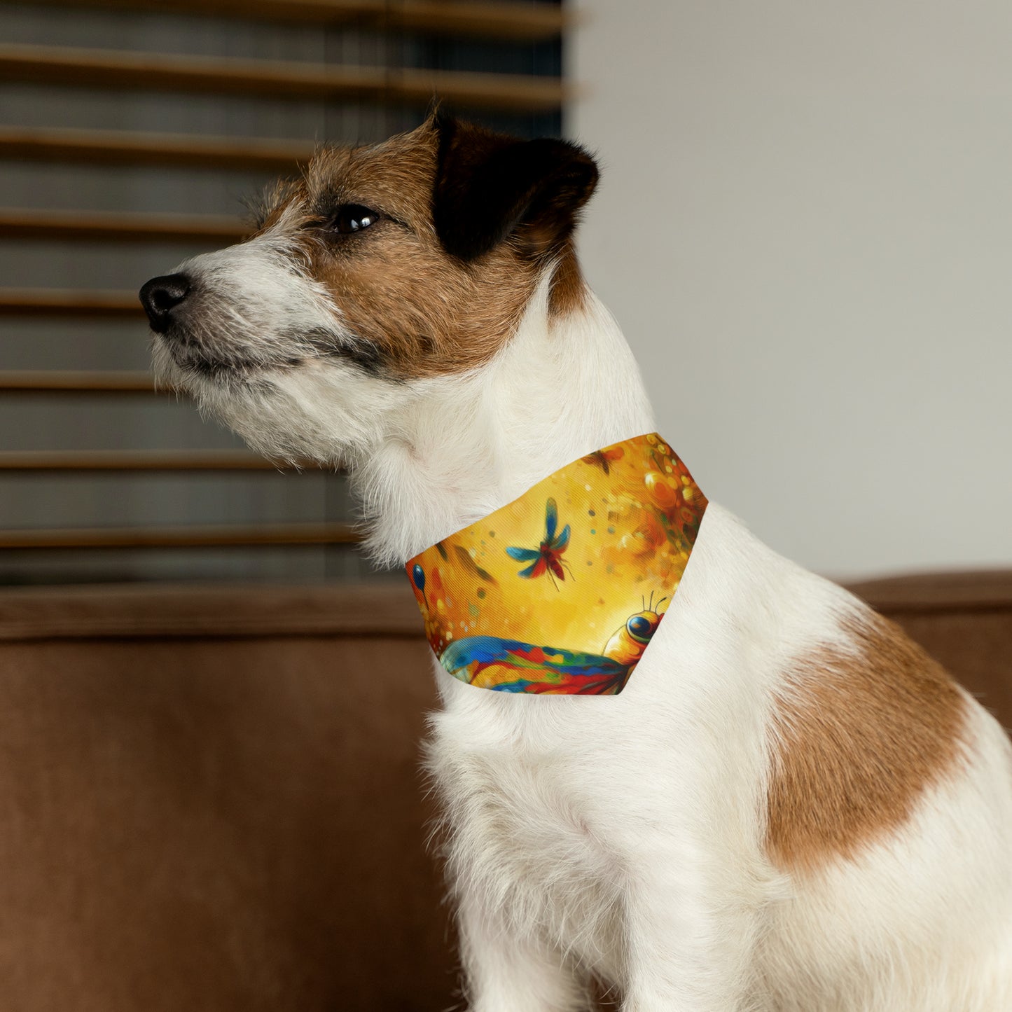 Seasonal Cicada Vibrance Pet Bandana Collar