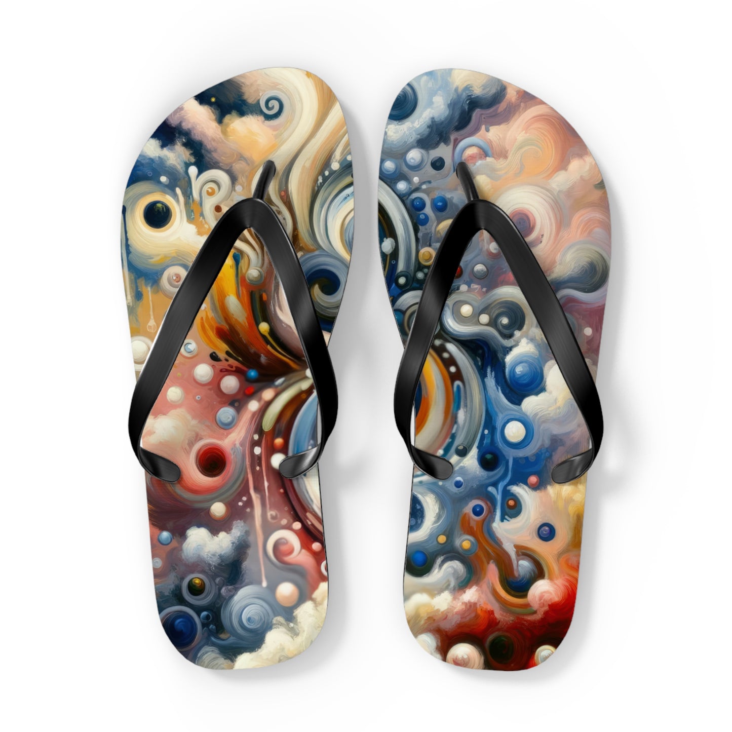 Paradoxical Embrace Tachism Flip Flops