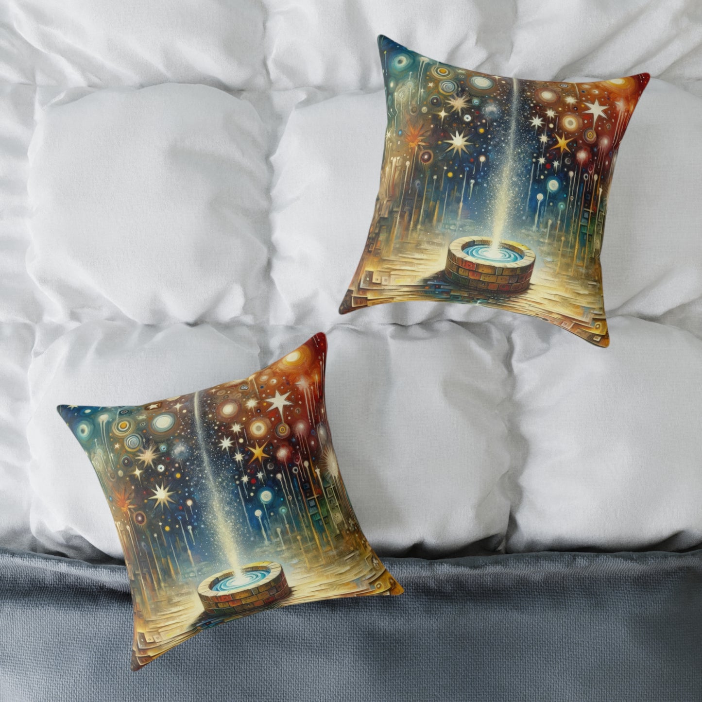 Inspiration Tachism Tribute Spun Polyester Pillow