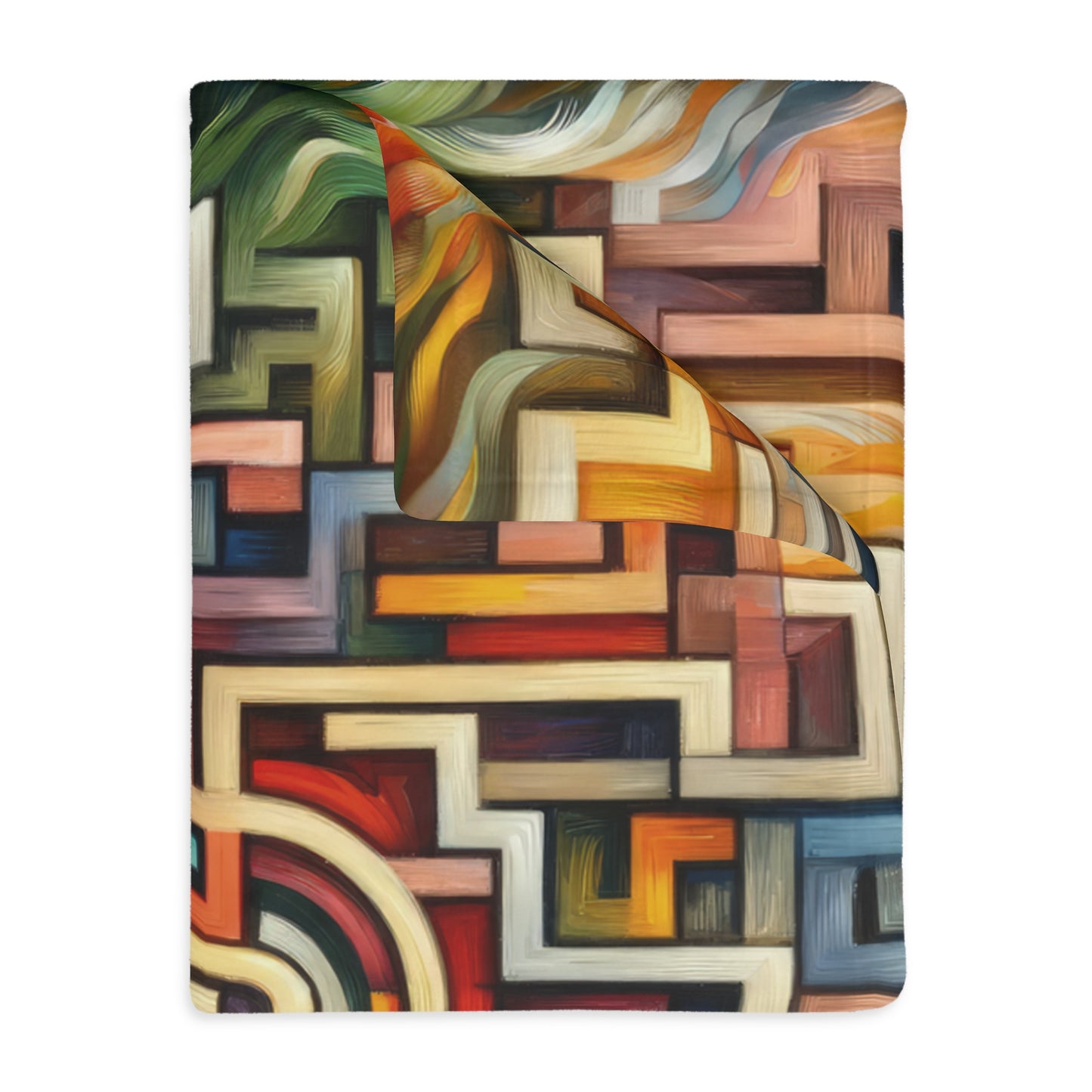 Labyrinthine Love Choices Velveteen Microfiber Blanket (Two-sided print)