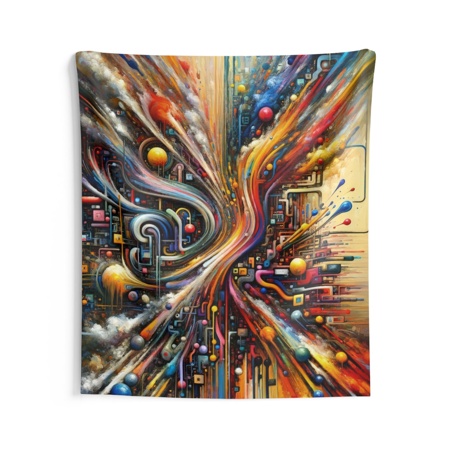 Information Bottleneck Cascade Indoor Wall Tapestries