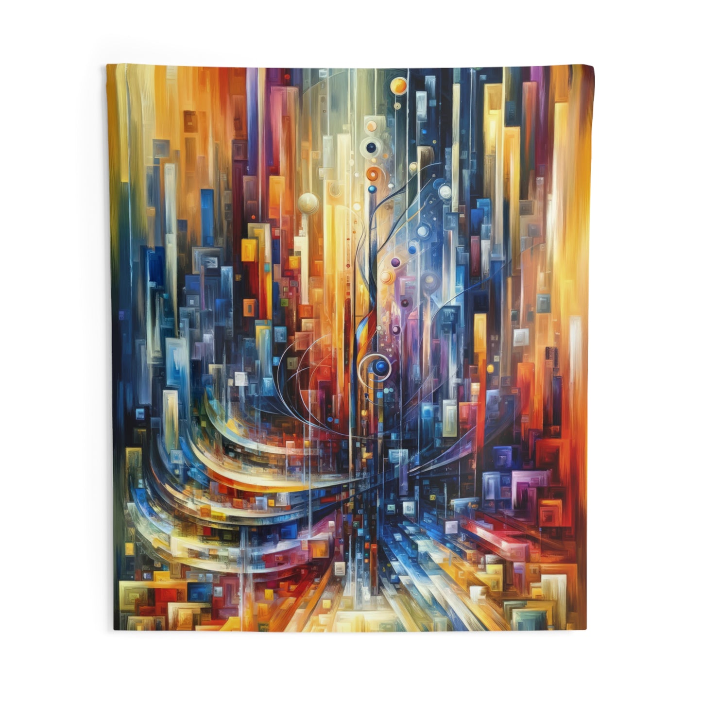 Symphonic Glass Resonance Indoor Wall Tapestries