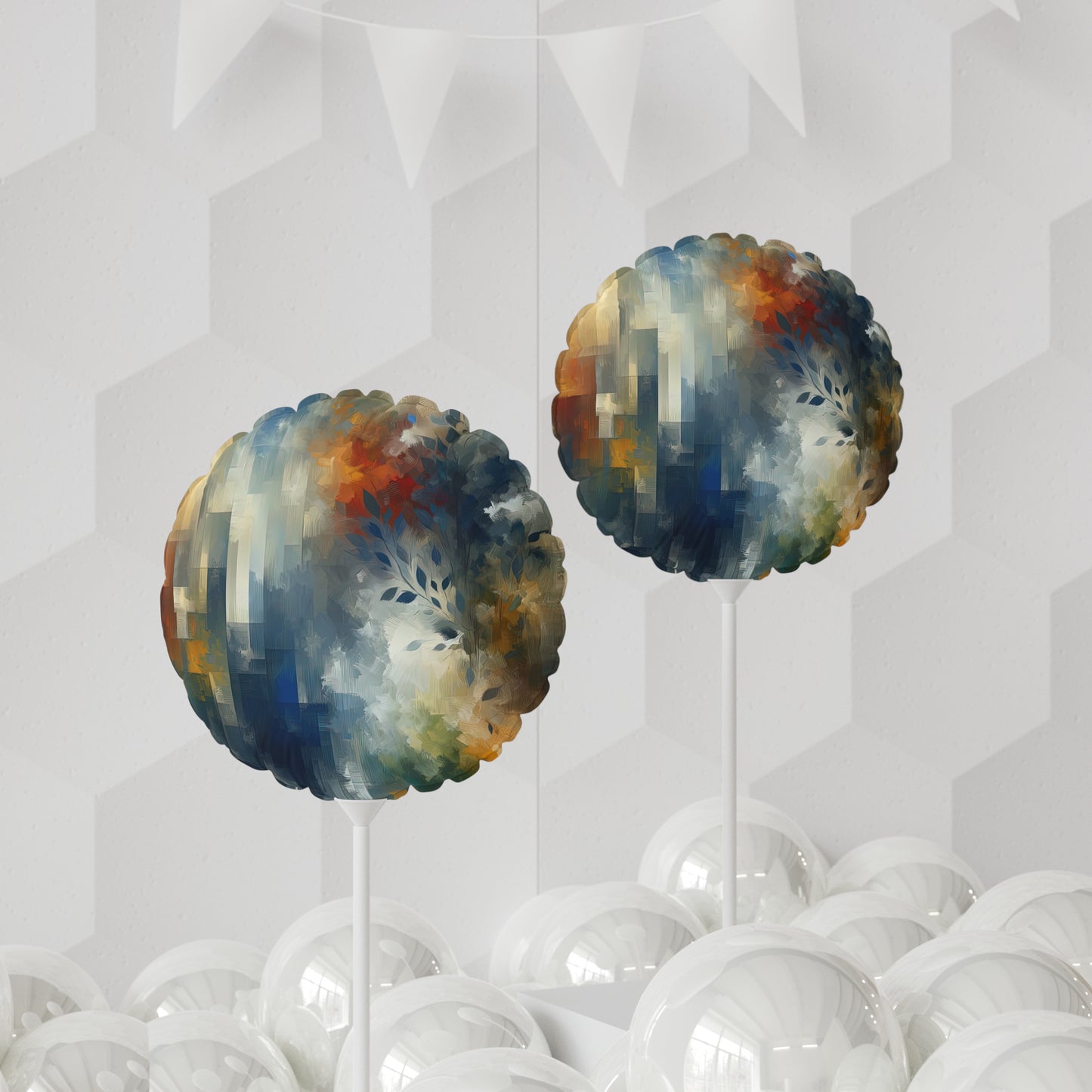 Contemplative Leaves Whispers Balloon (Round and Heart-shaped), 11"