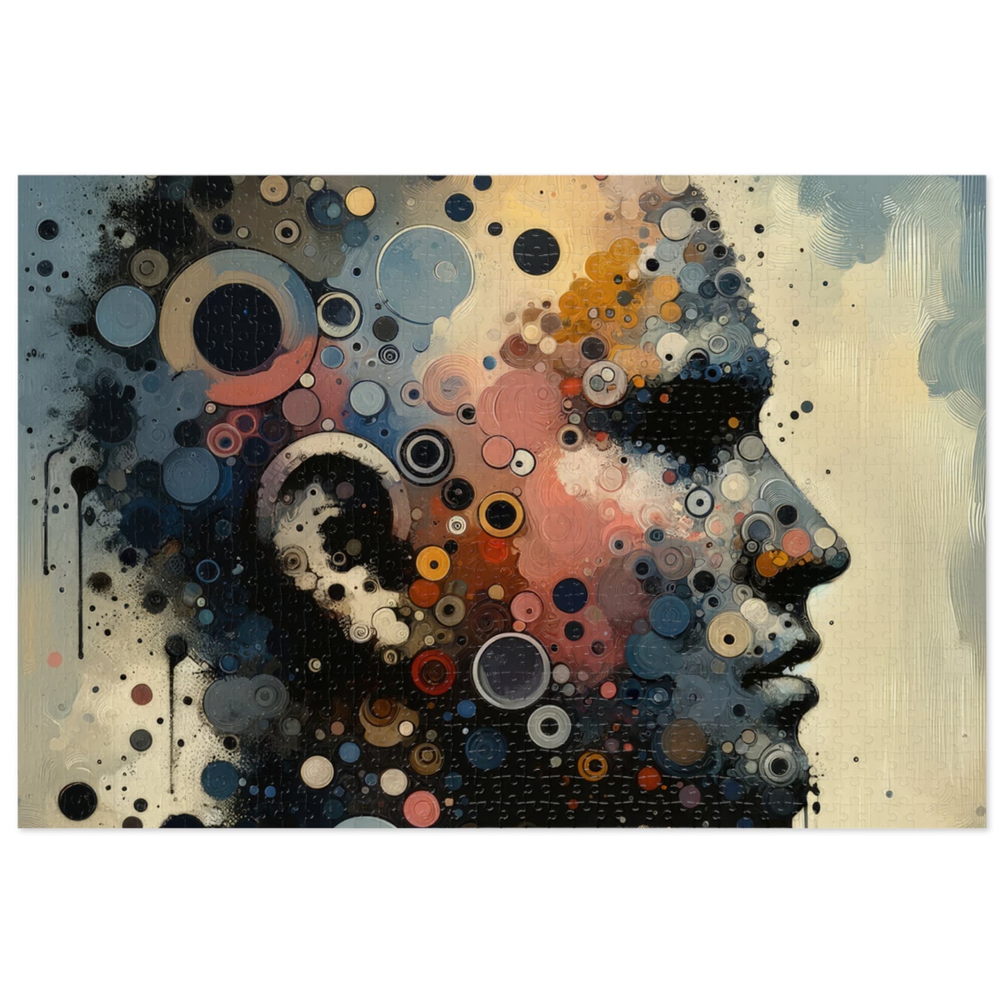 Reflective Tachism Contemplation Jigsaw Puzzle (30, 110, 252, 500,1000-Piece)