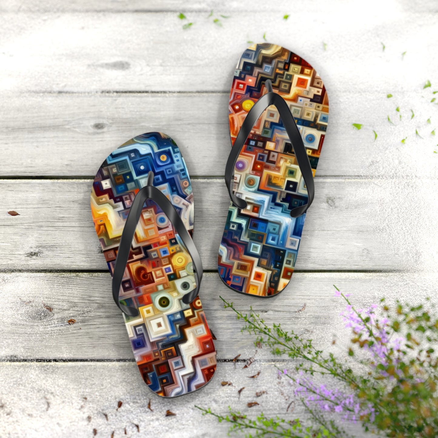 Essence Kaleidoscope Tapestry Flip Flops