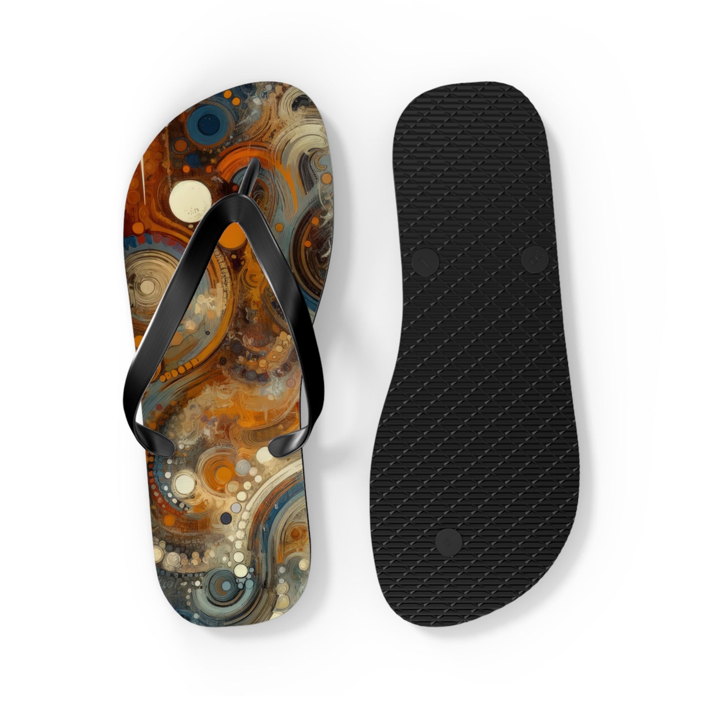 Dynamic Cultural Mosaic Flip Flops