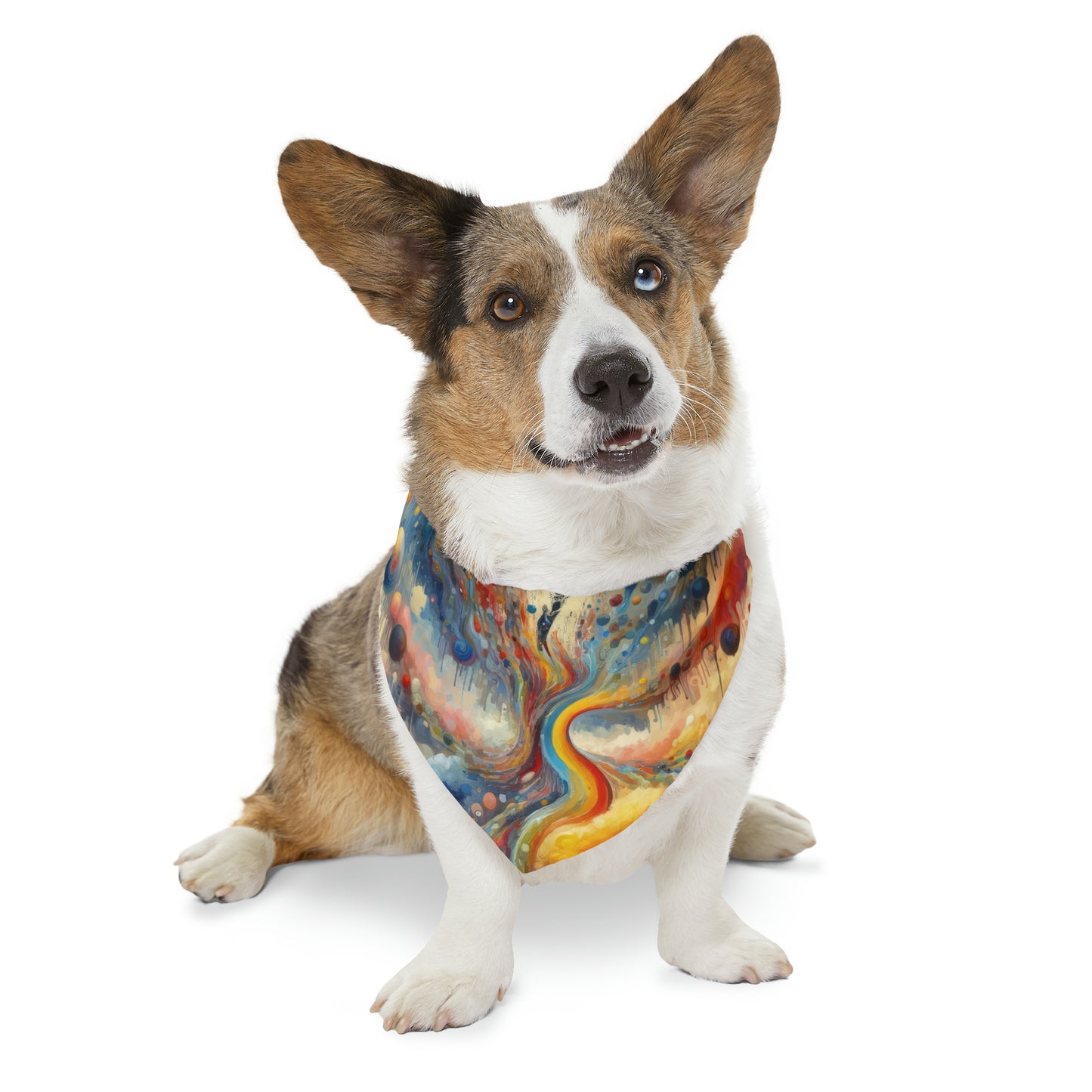 Choices Tachism Canvas Pet Bandana Collar
