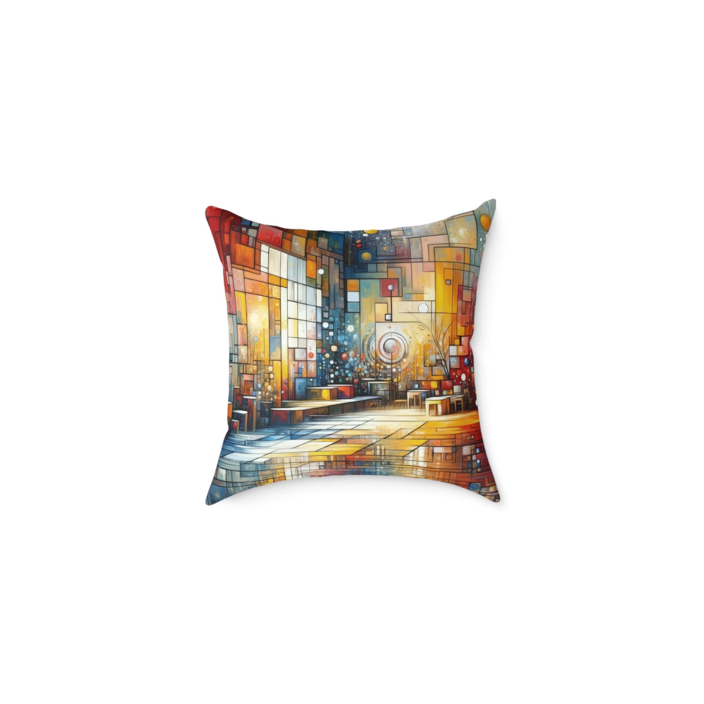 Reflective Habitation Art Spun Polyester Pillow