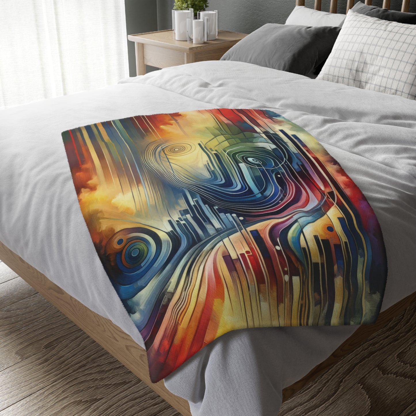 Effort Amplifies Outcome Velveteen Microfiber Blanket (Two-sided print)