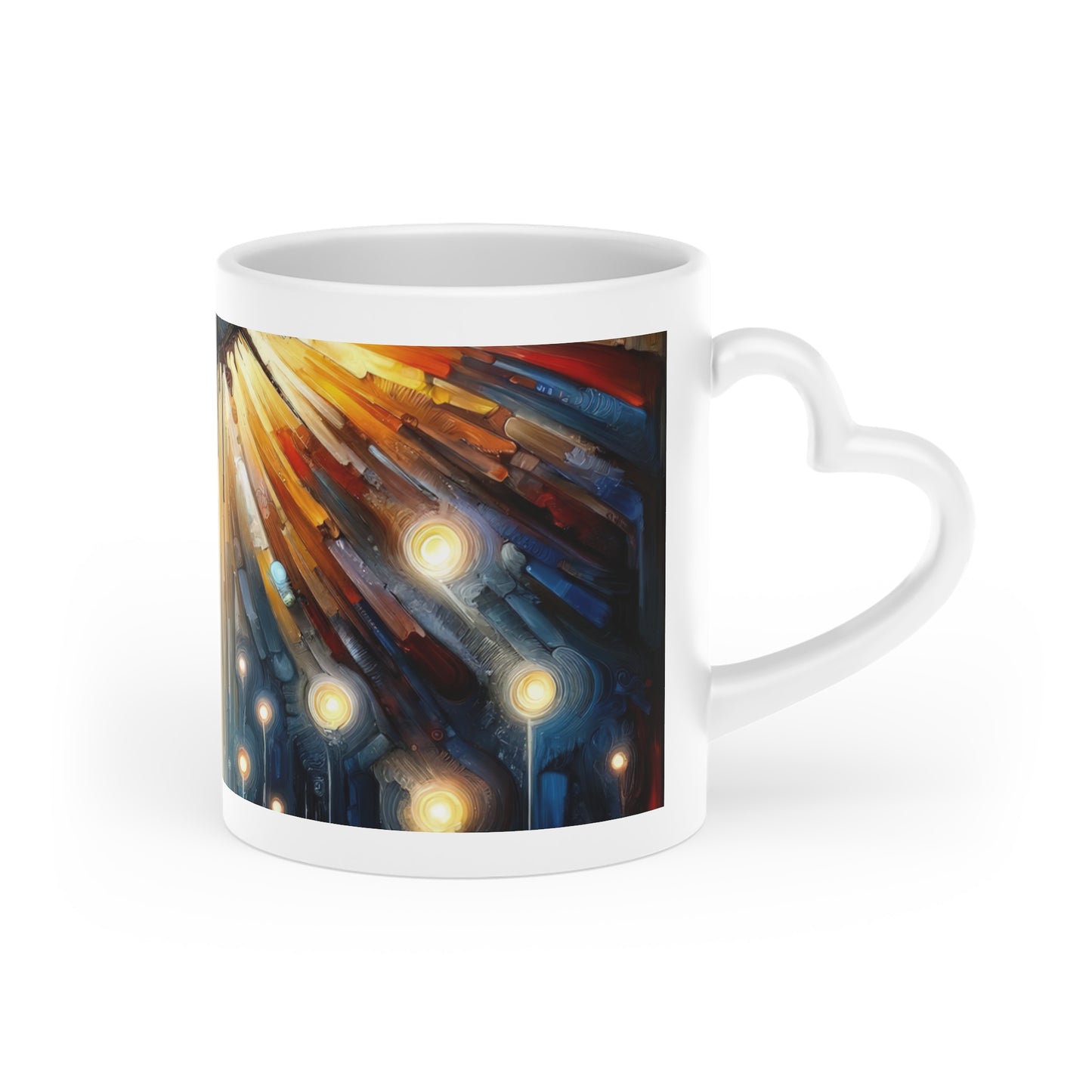 Wisdom Compass Journey Heart-Shaped Mug