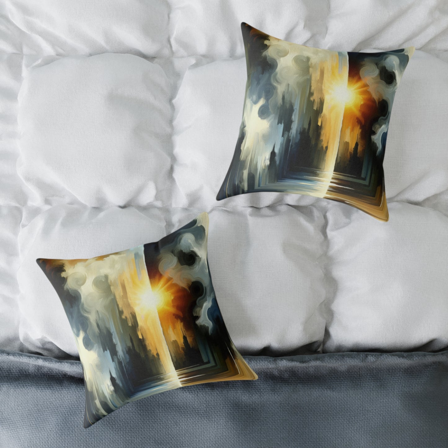 Dawn Dispels Darkness Spun Polyester Pillow