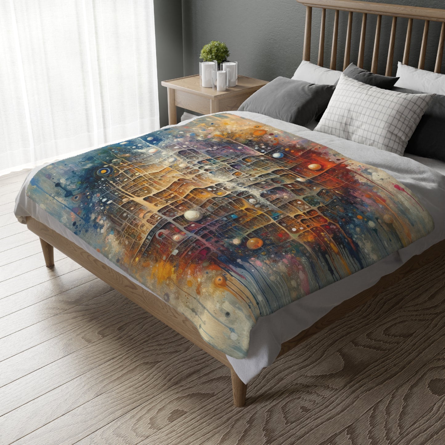 Integral Harmony Existence Velveteen Microfiber Blanket (Two-sided print)