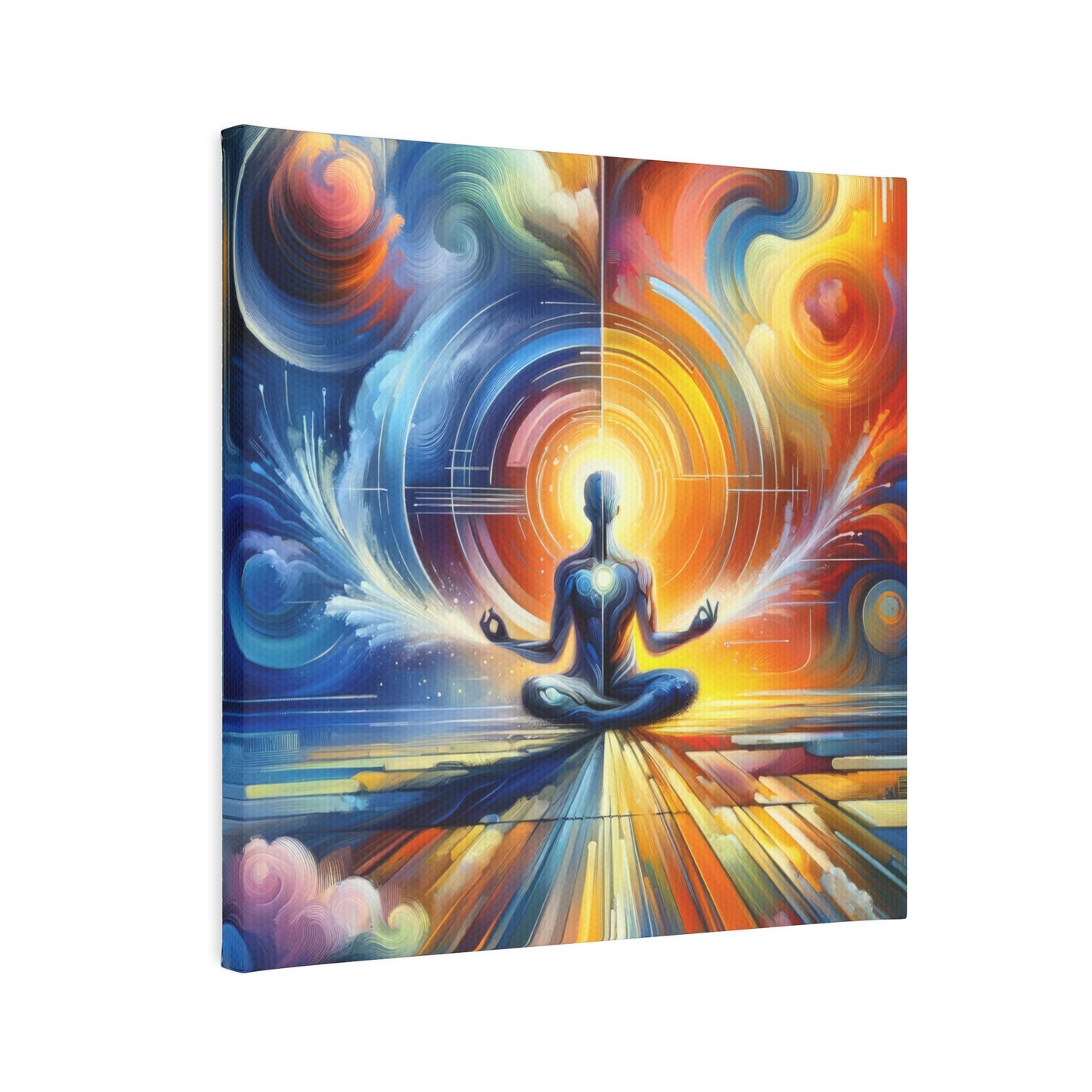 Techno Spiritual Synthesis Canvas Photo Tile