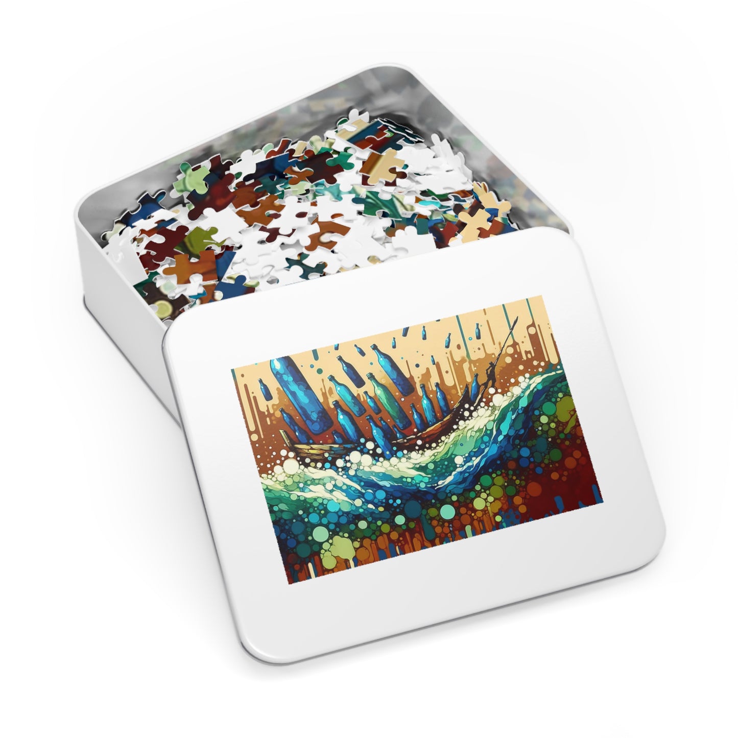 Oceanic Bottle Rescue Jigsaw Puzzle (30, 110, 252, 500,1000-Piece)