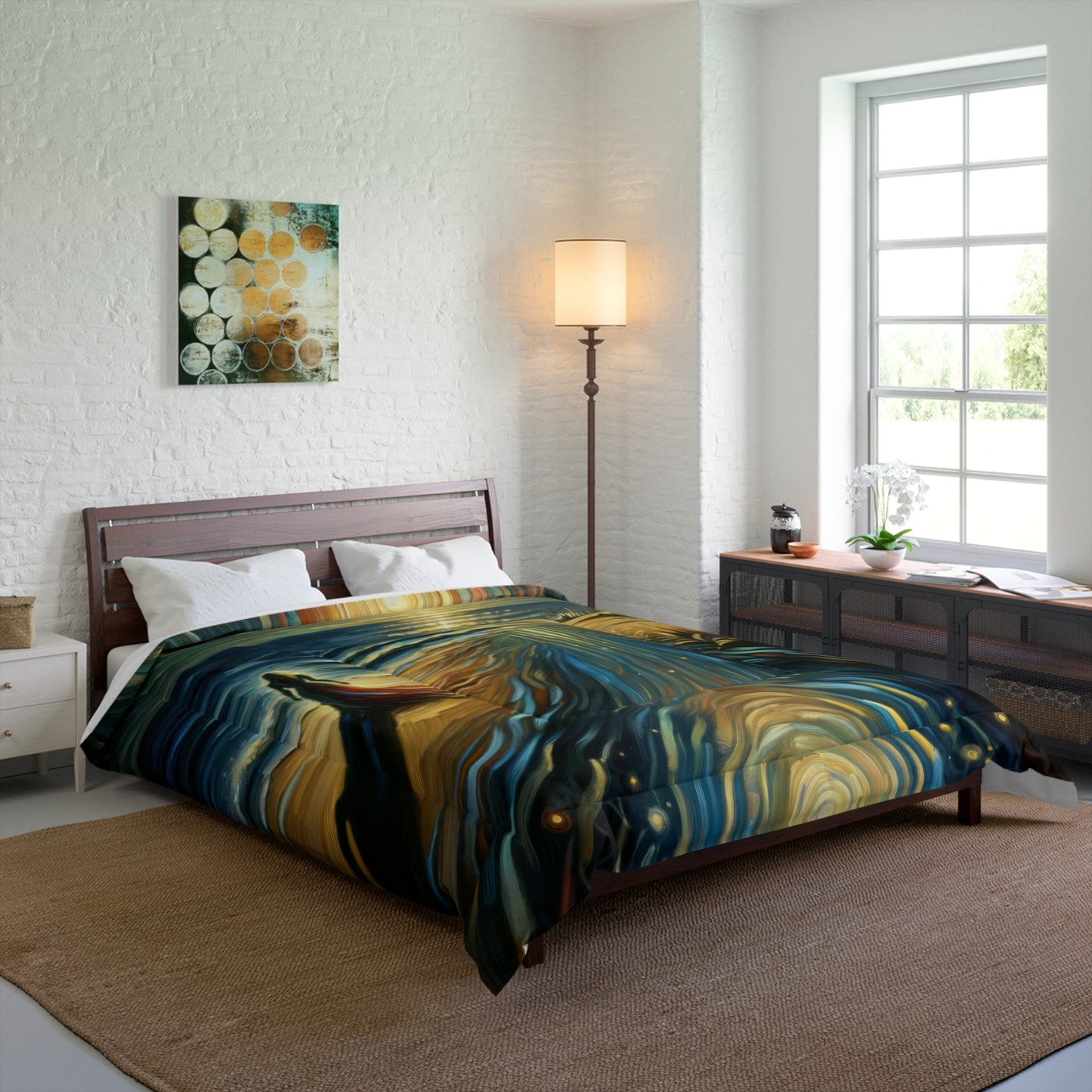 Solitary Evening Departure Comforter