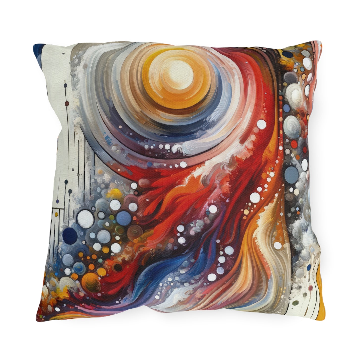 Harmonic Swirl Elegance Outdoor Pillows