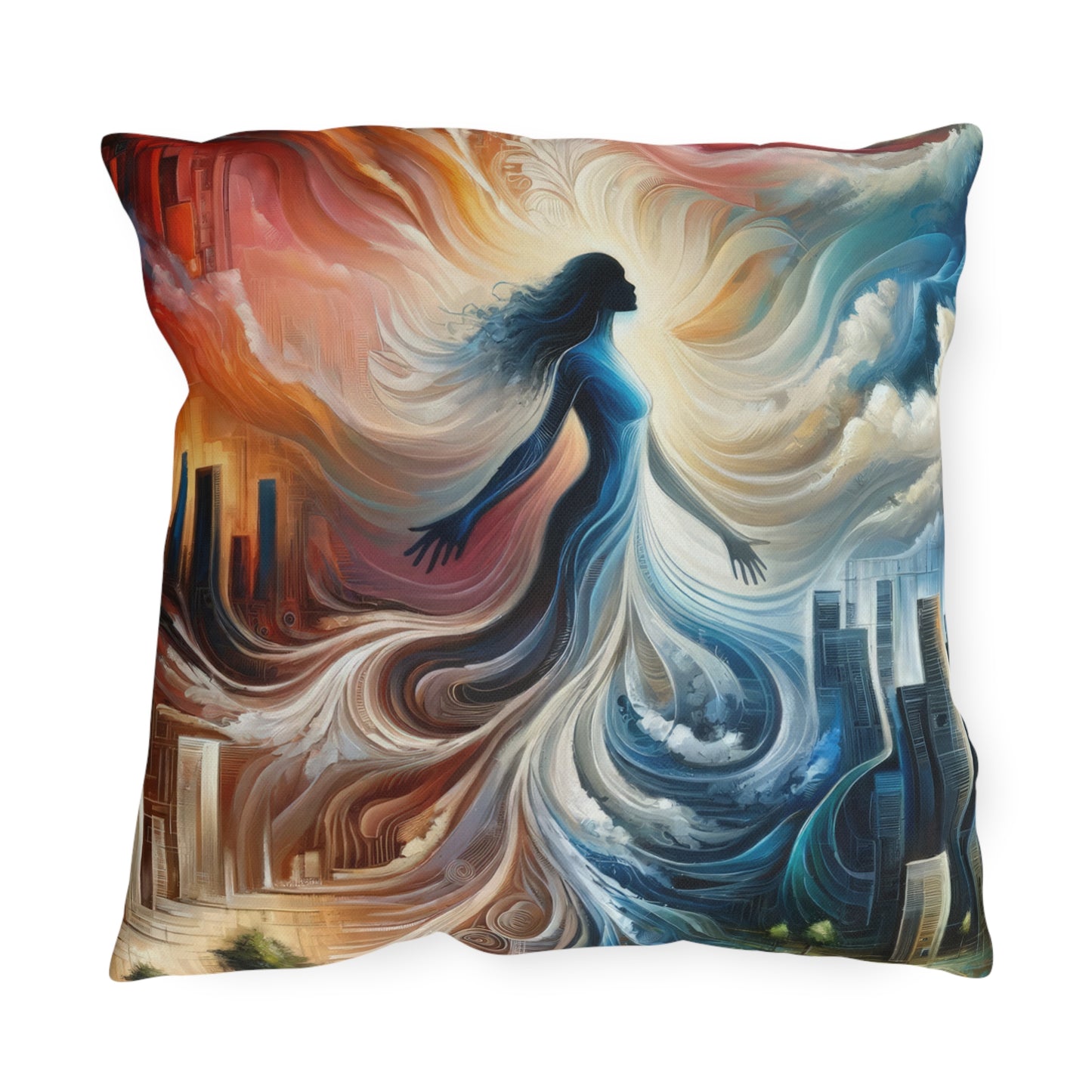 Transformative Tachism Emergence Outdoor Pillows