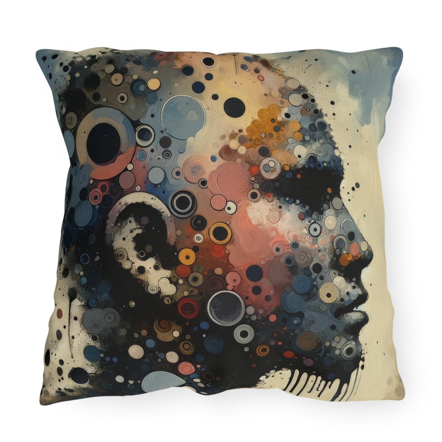 Reflective Tachism Contemplation Outdoor Pillows