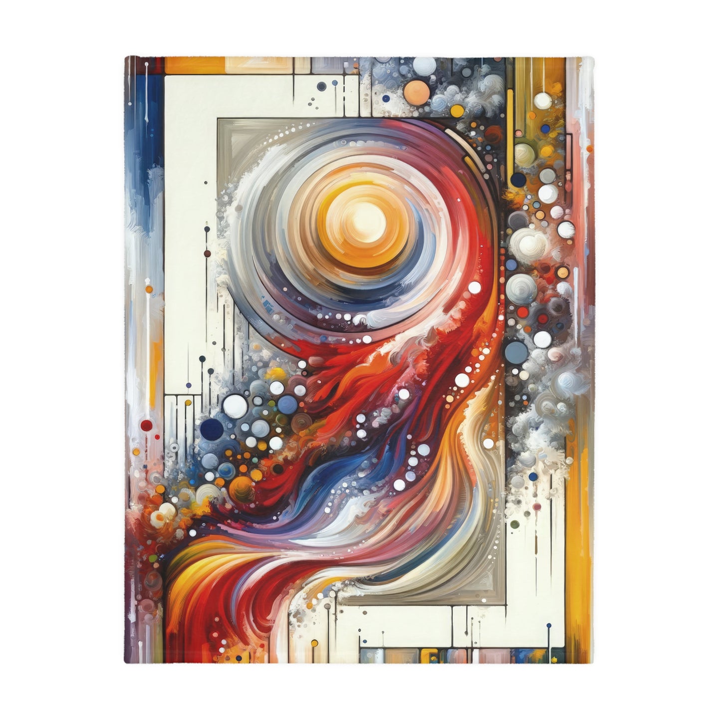 Harmonic Swirl Elegance Velveteen Microfiber Blanket (Two-sided print)