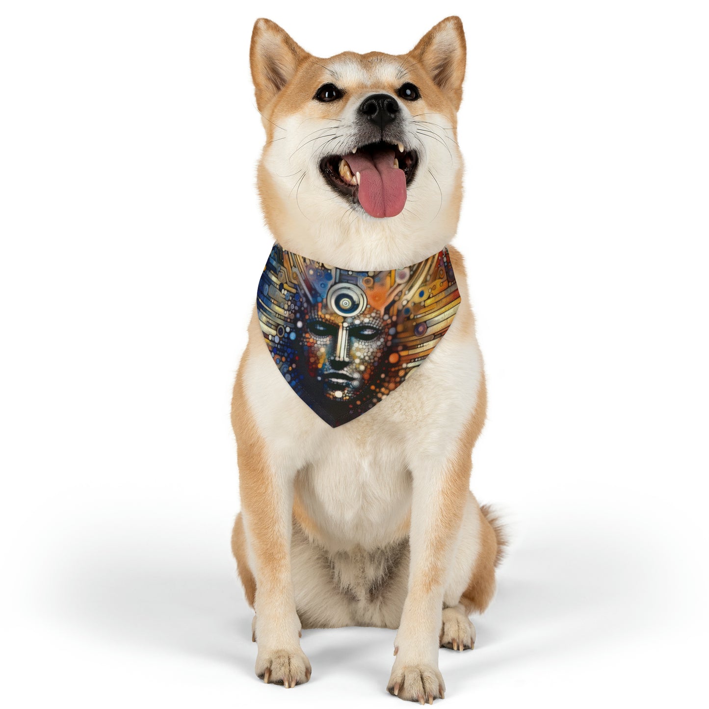 Digital Rhythm Tapestry Pet Bandana Collar