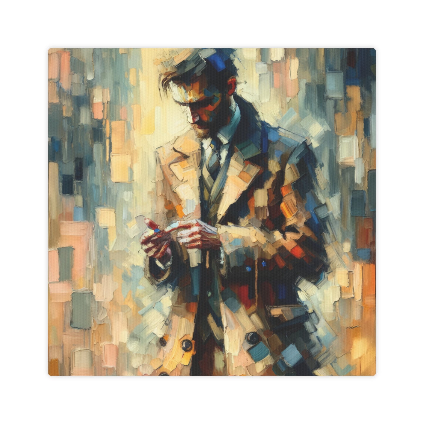Urban Tachism Encounter Canvas Photo Tile