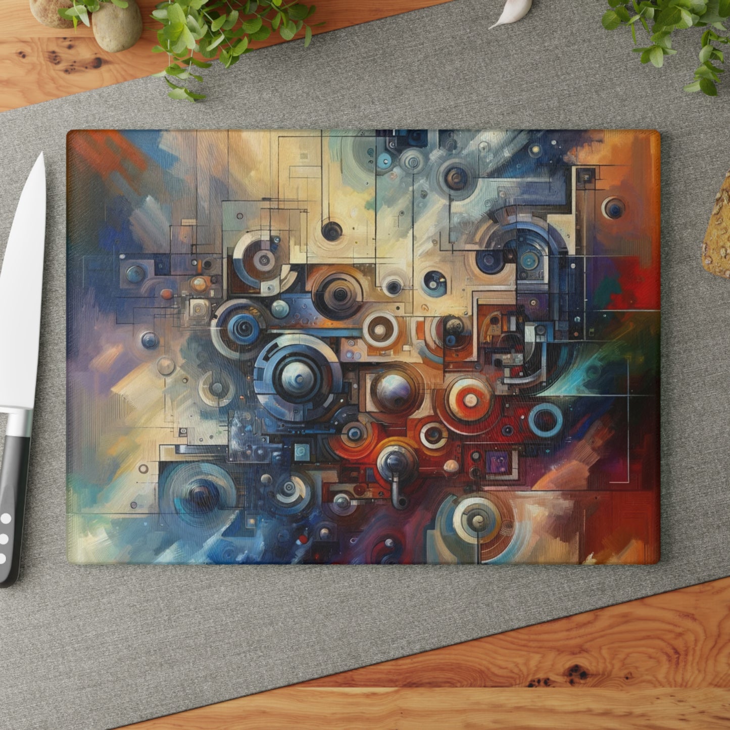 Tech Gratitude Fusion Glass Cutting Board