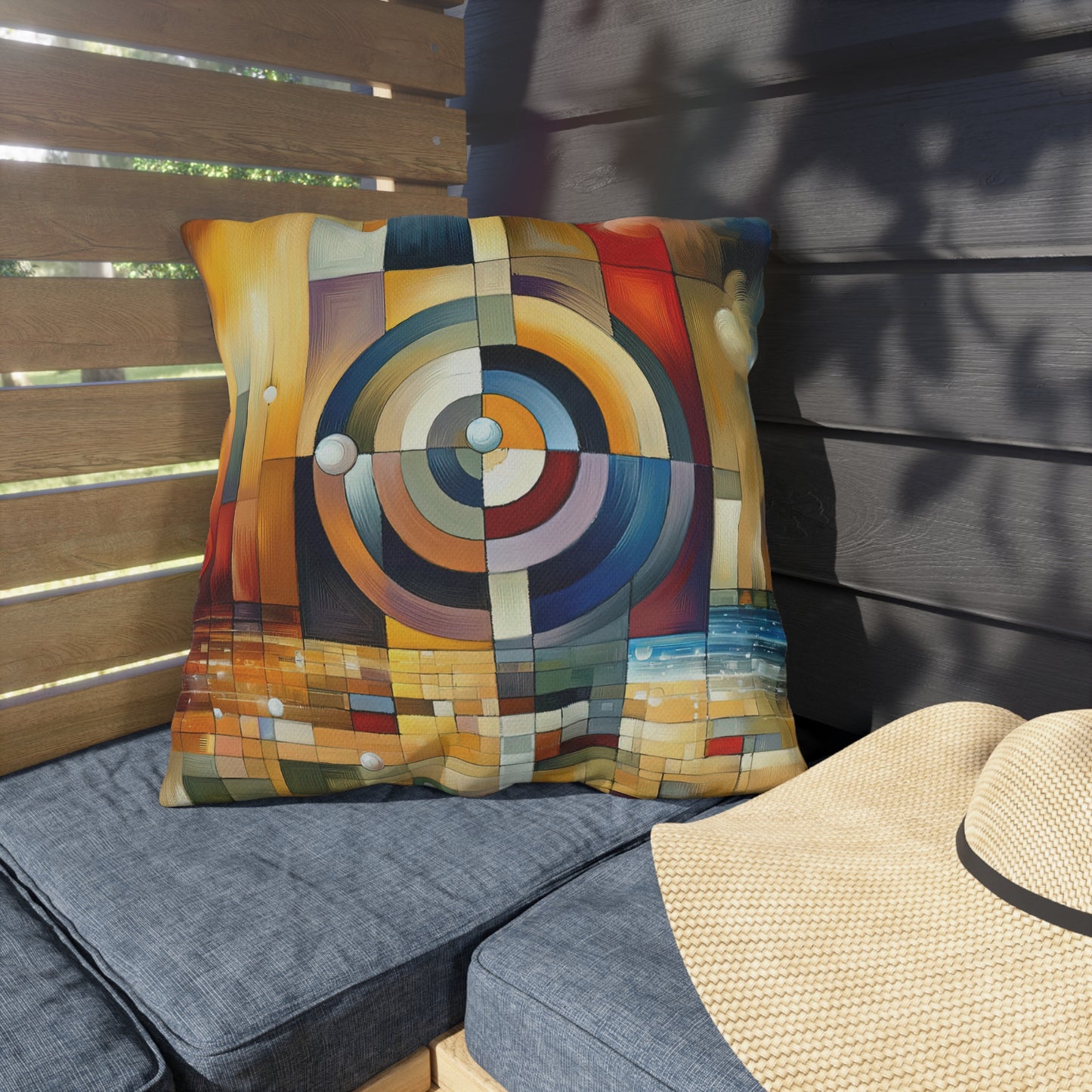 Oneness Through Tachism Outdoor Pillows