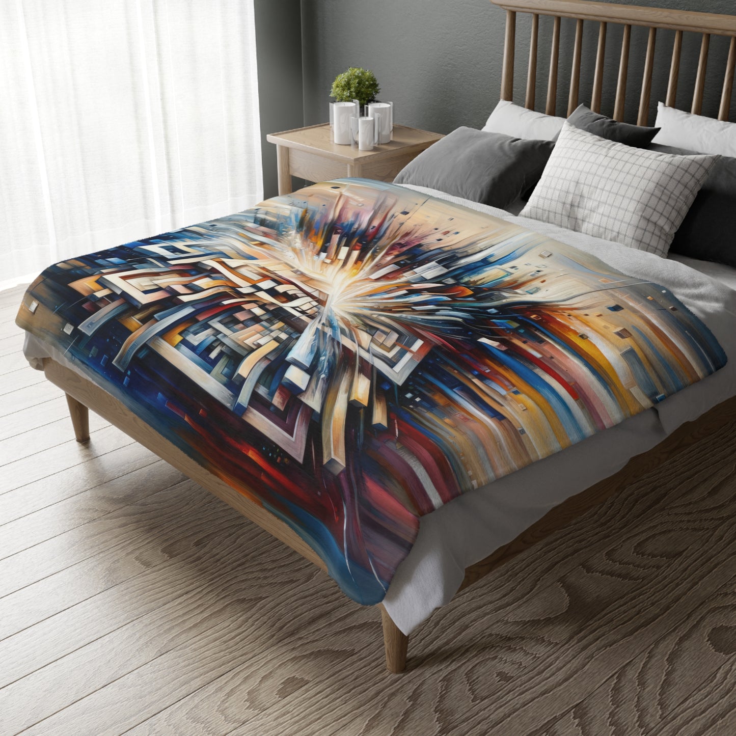 Pieces Unifying Focus Velveteen Microfiber Blanket (Two-sided print)