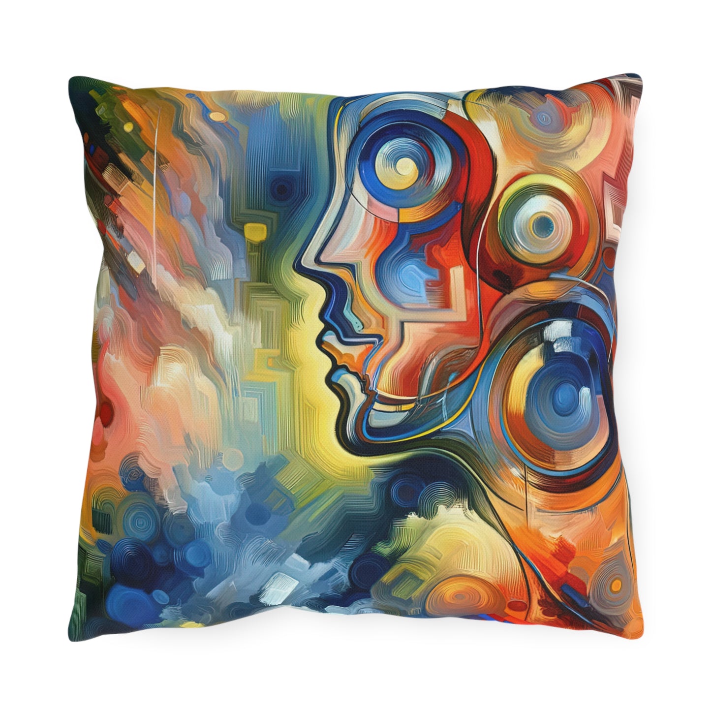 Emotional Perception Abstract Outdoor Pillows