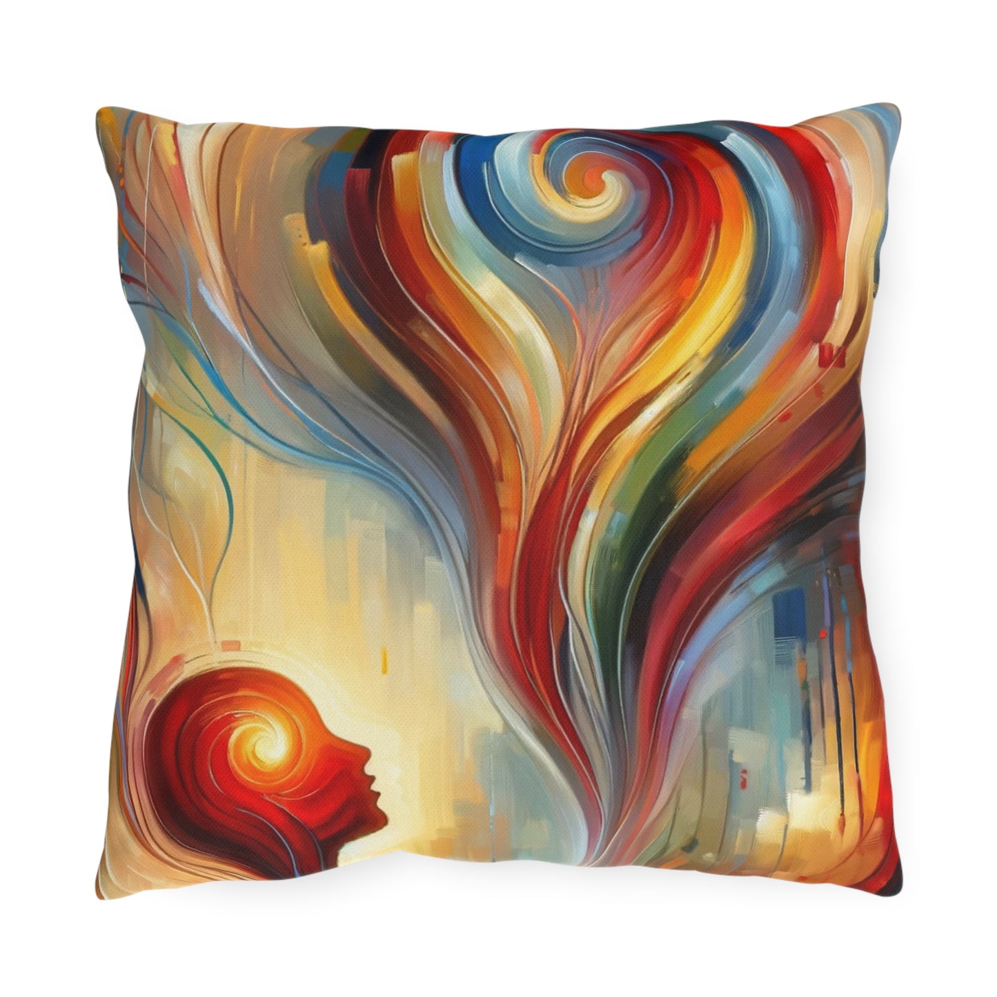 Empathetic Spiral Dialogue Outdoor Pillows