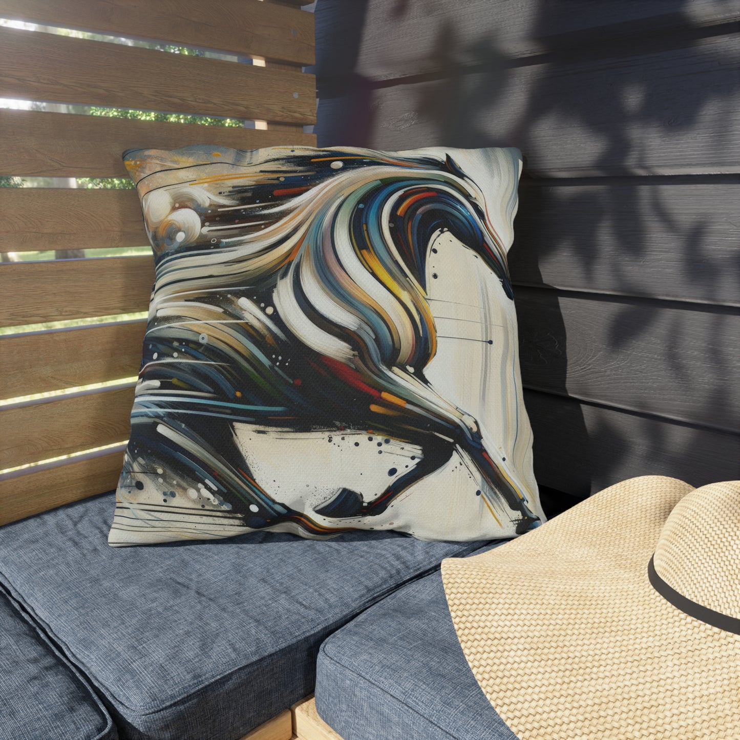 Hyperlinked Horsepower Gallop Outdoor Pillows