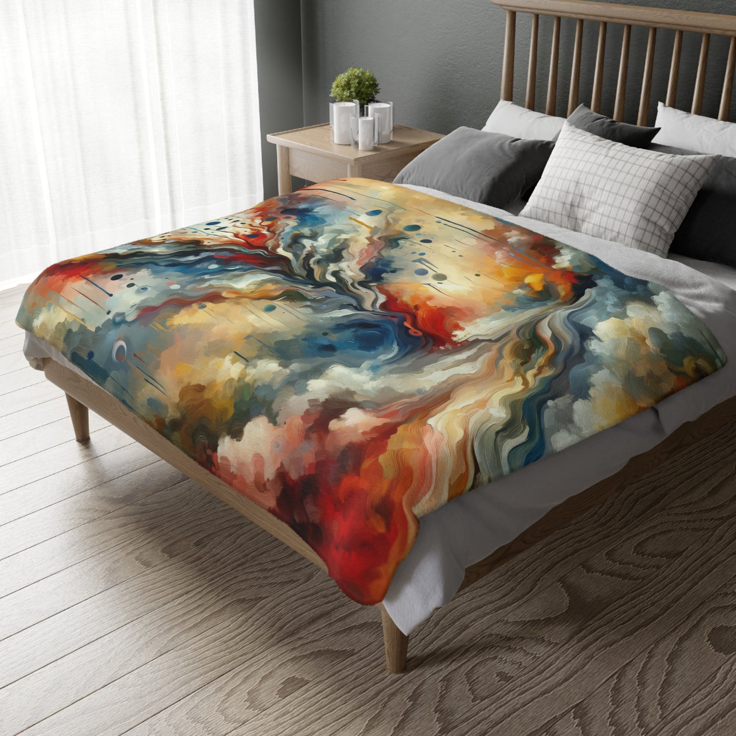 Abstract Forgiveness Offering Velveteen Microfiber Blanket (Two-sided print)