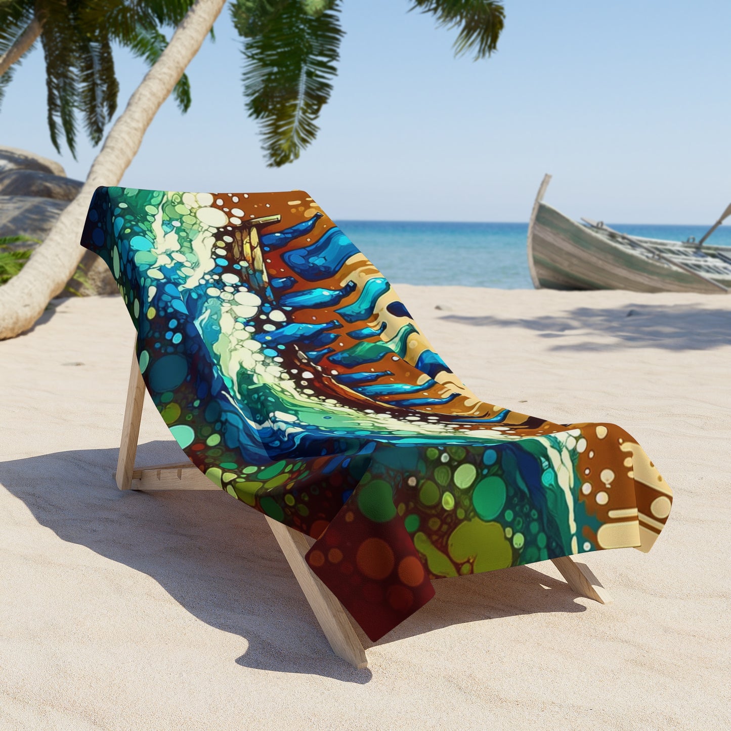 Oceanic Bottle Rescue Beach Towel