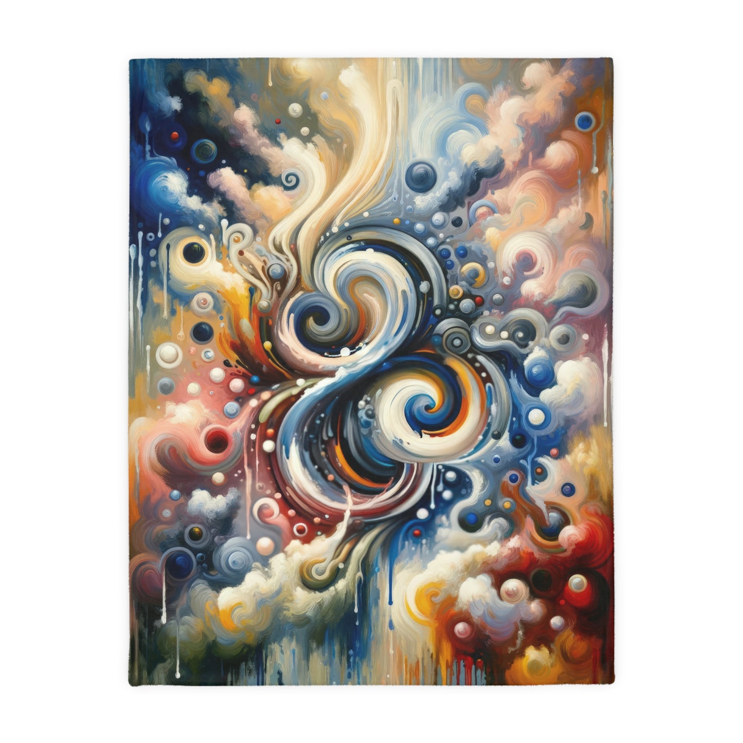 Paradoxical Embrace Tachism Velveteen Microfiber Blanket (Two-sided print)