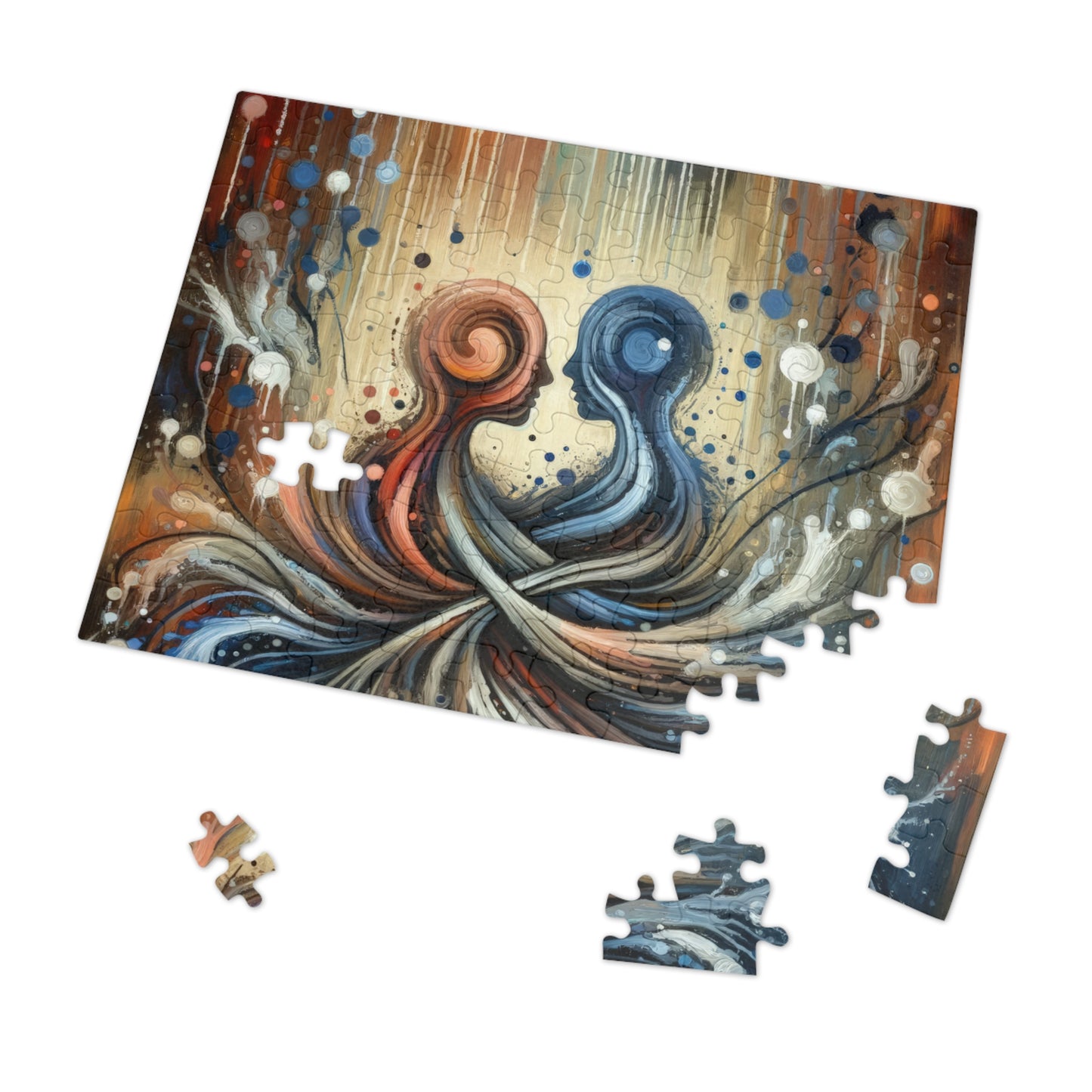 Empathic Connection Tachism Jigsaw Puzzle (30, 110, 252, 500,1000-Piece)