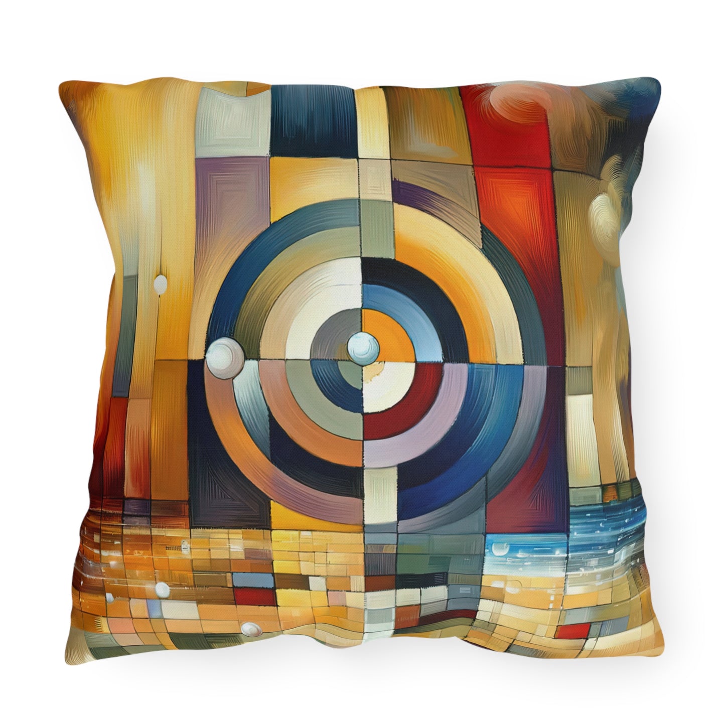 Oneness Through Tachism Outdoor Pillows